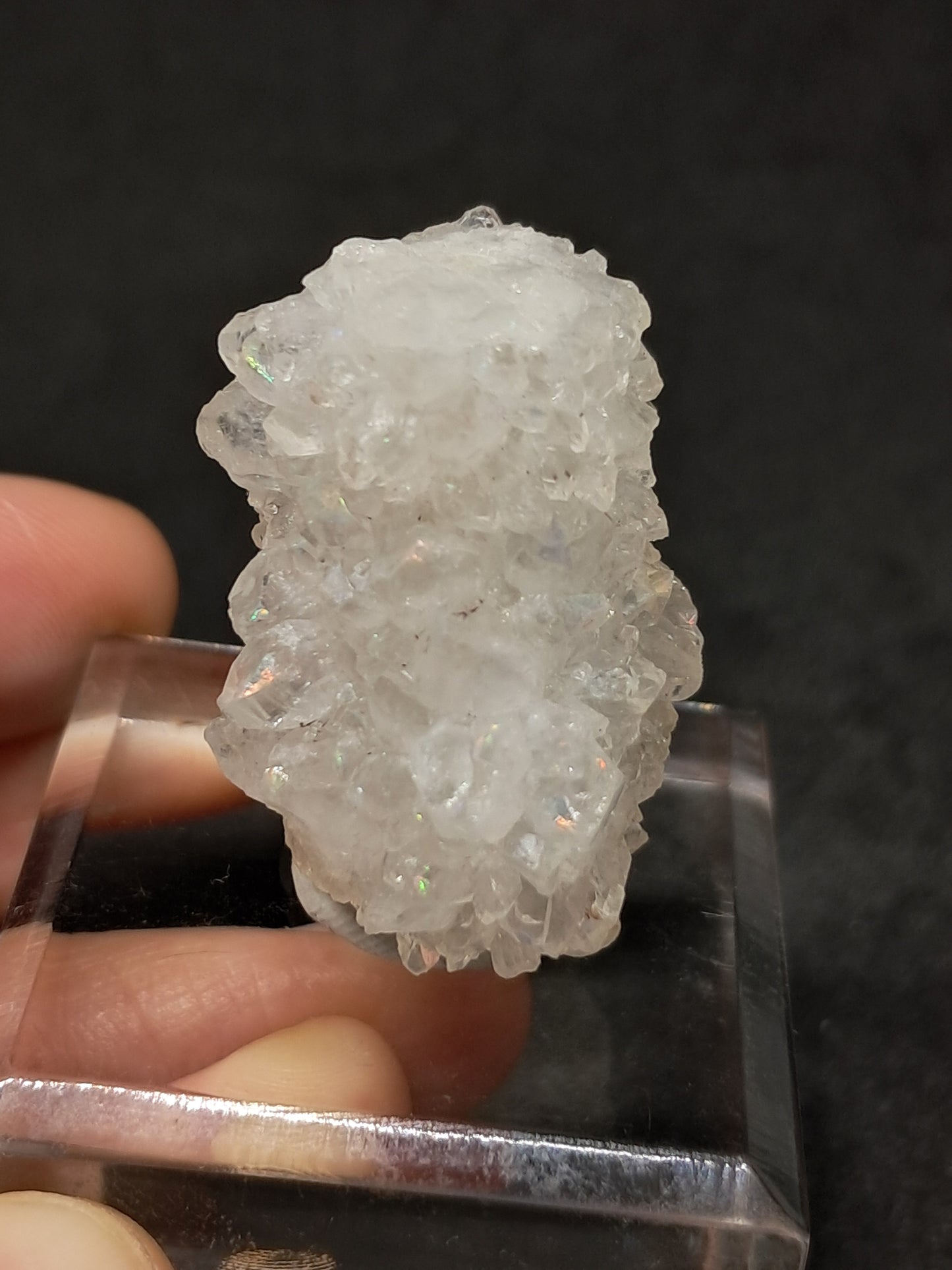 Iris Quartz Stalactite (Anandalite) *high iridiscence* (Non-precious stone) #AQ28