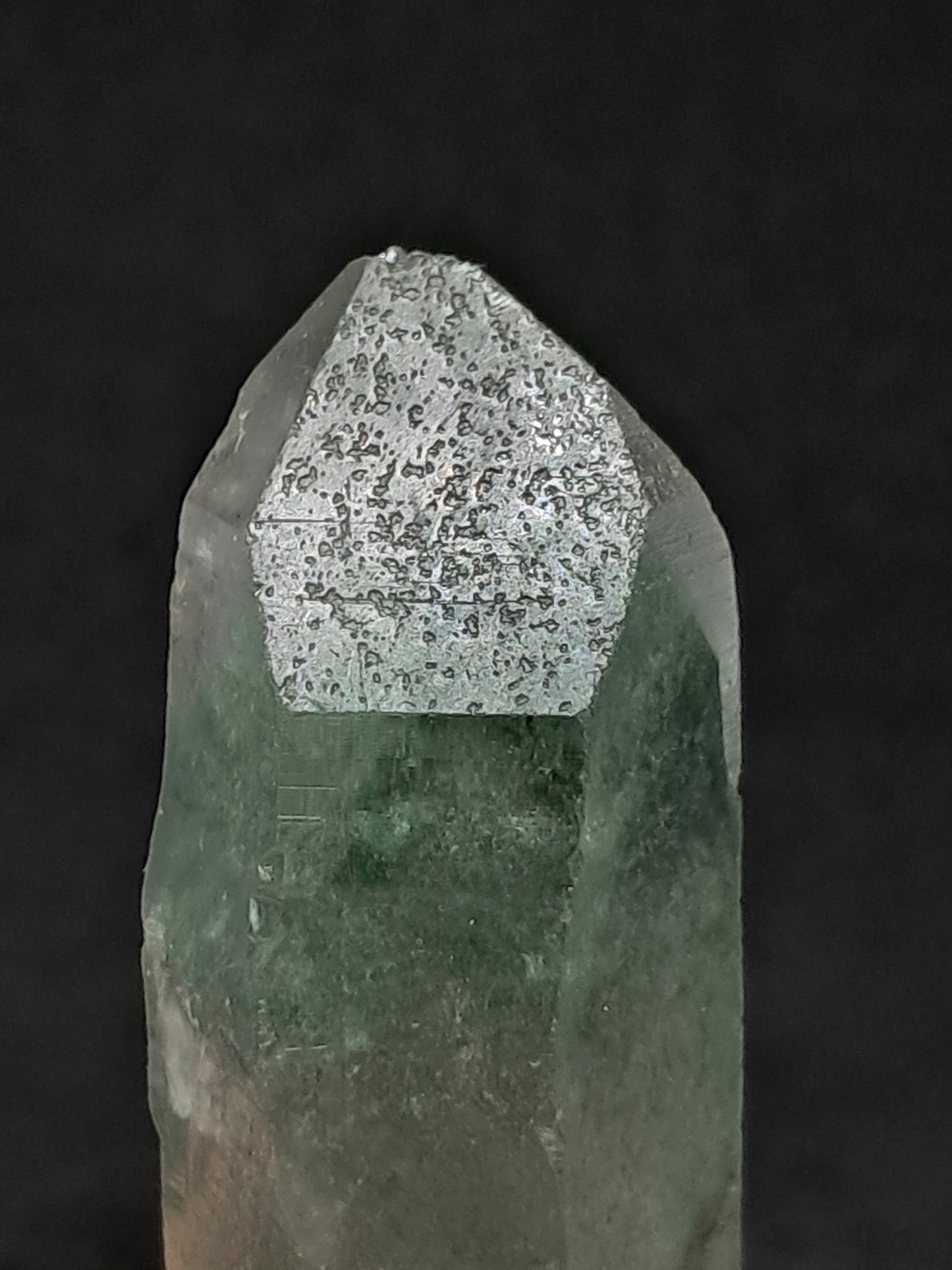 Chlorite Phantom Quartz Point (Himachal Pradesh) Rough Stone | Natural Crystal | Mineral Specimen #CQ4