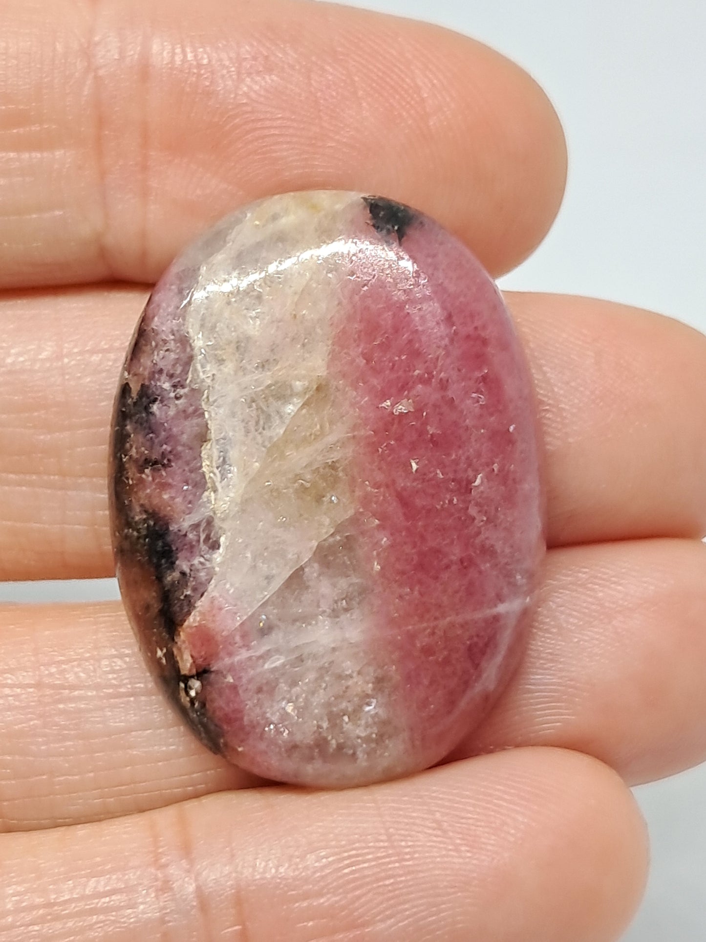 Rhodonite Cabochon | Natural Polished Stone #PQ10