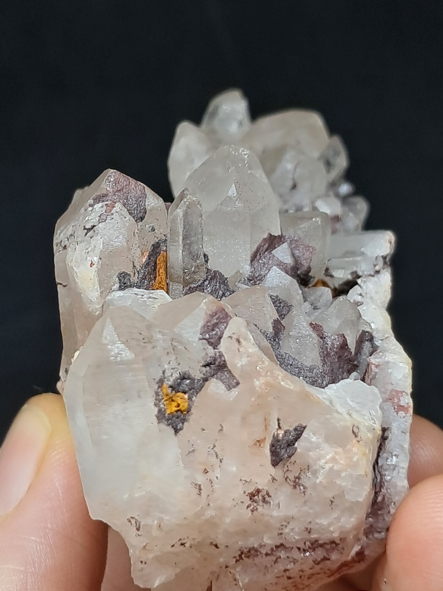 Himalayan Quartz Cluster w/ Hematite and Iron | Natural Crystal | Rough Stone | Mineral Specimen #CH48