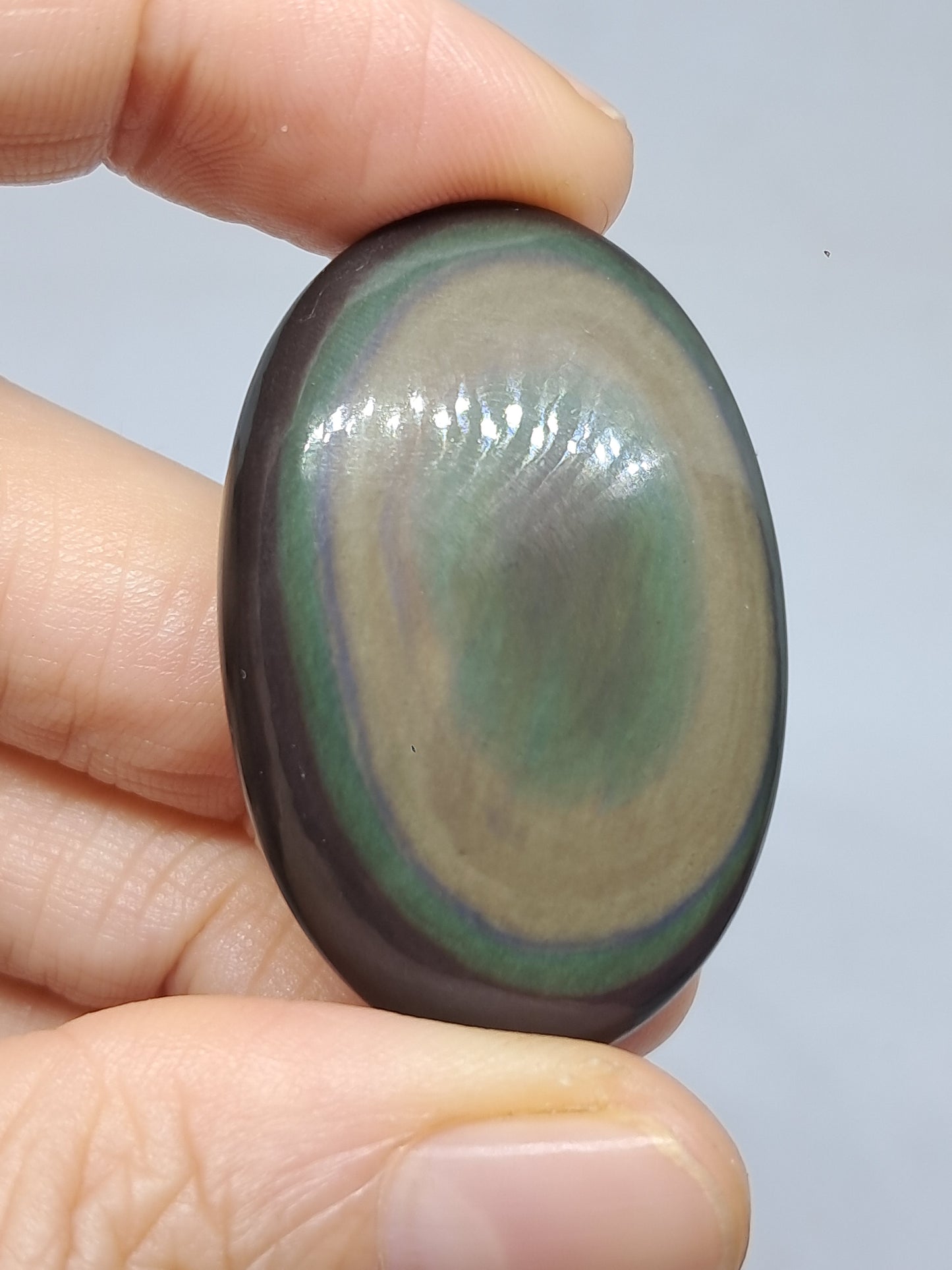 Obsidiana Arcoíris (México) Colores Concéntricos | Patrón de Ojos | Cristales Naturales Pulidos #RO2