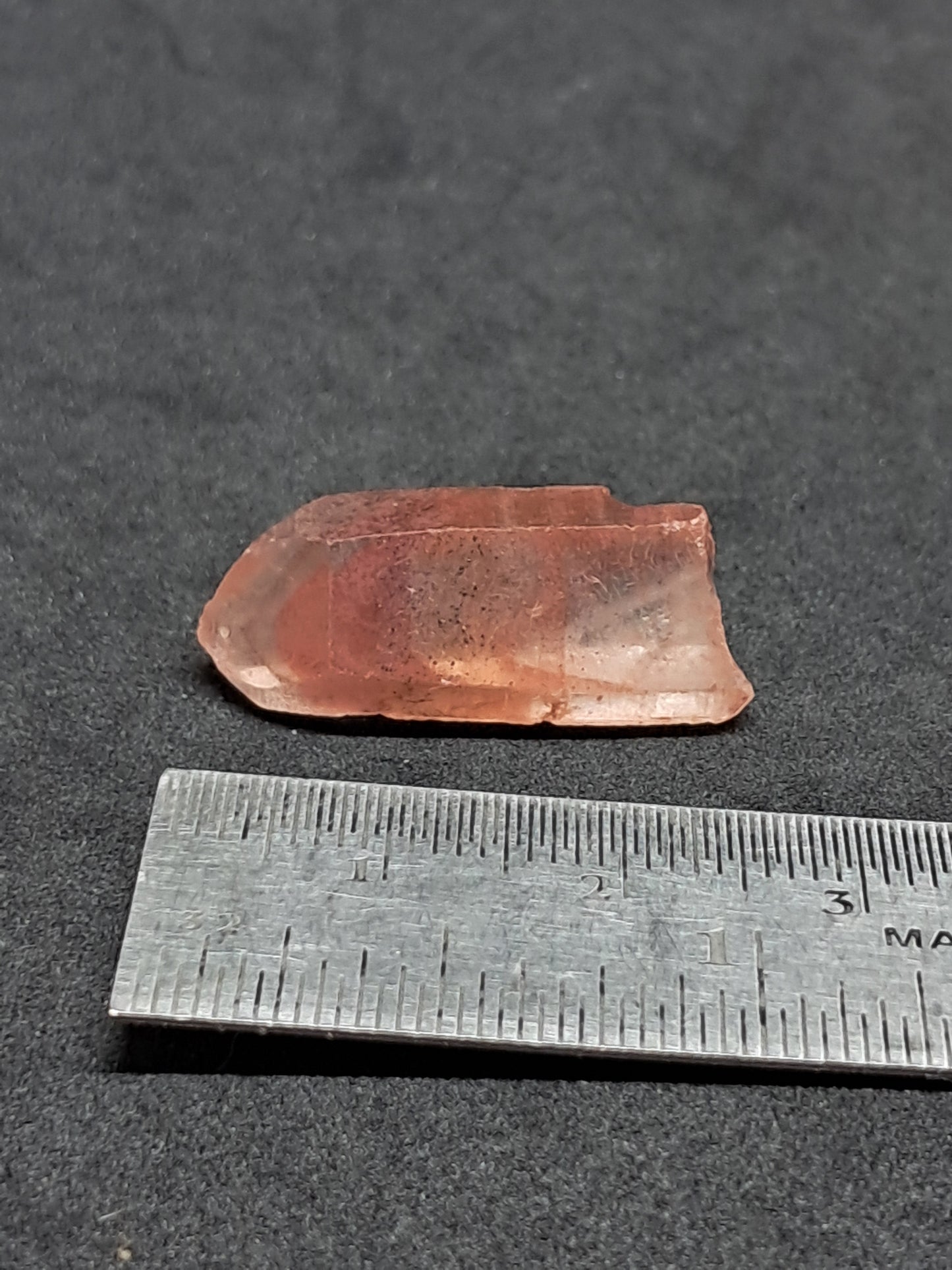 Cuarzo fantasma hematita (Telangana) | Cristal natural | Doble fantasma | Ejemplar mineral n.° HPQ43