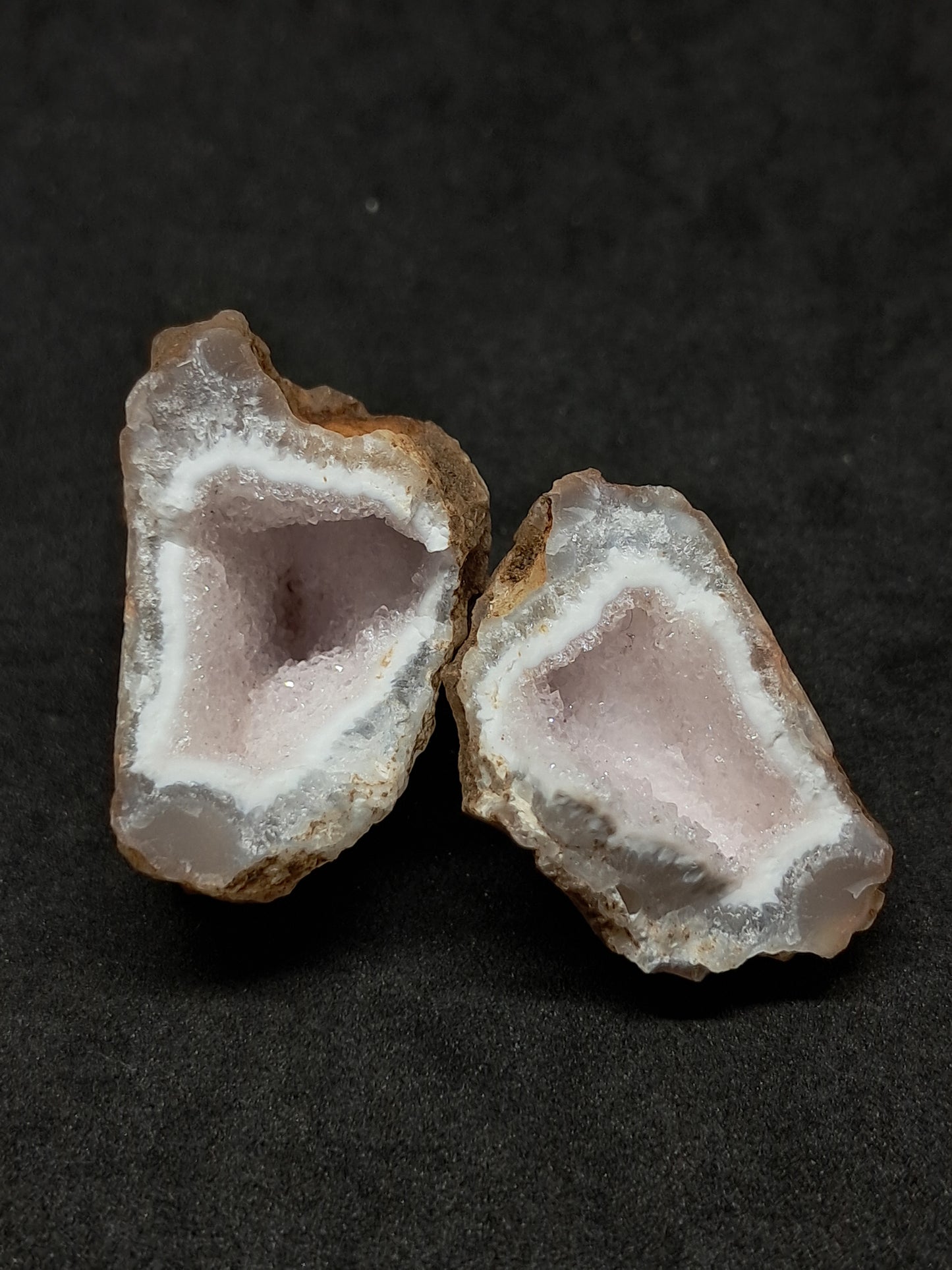 Pink Quartz Geode (Ajanta) | Deep Cavity | Natural Crystal | Chalcedony #GD24