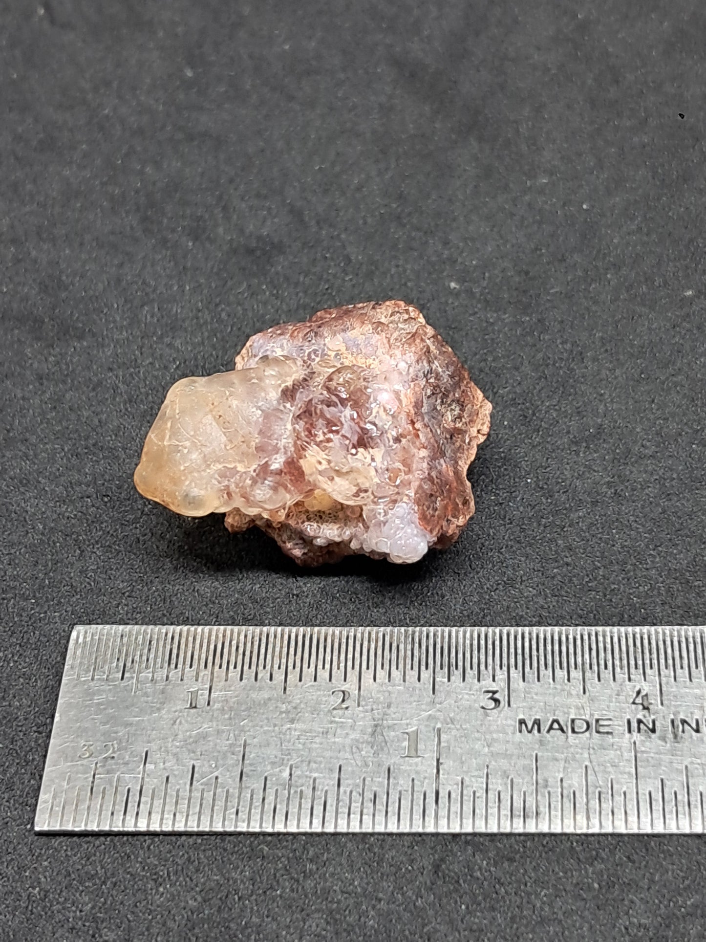 Ópalo hialita en matriz (México), piedra cristalina en bruto | Ejemplar mineral n.° OH3