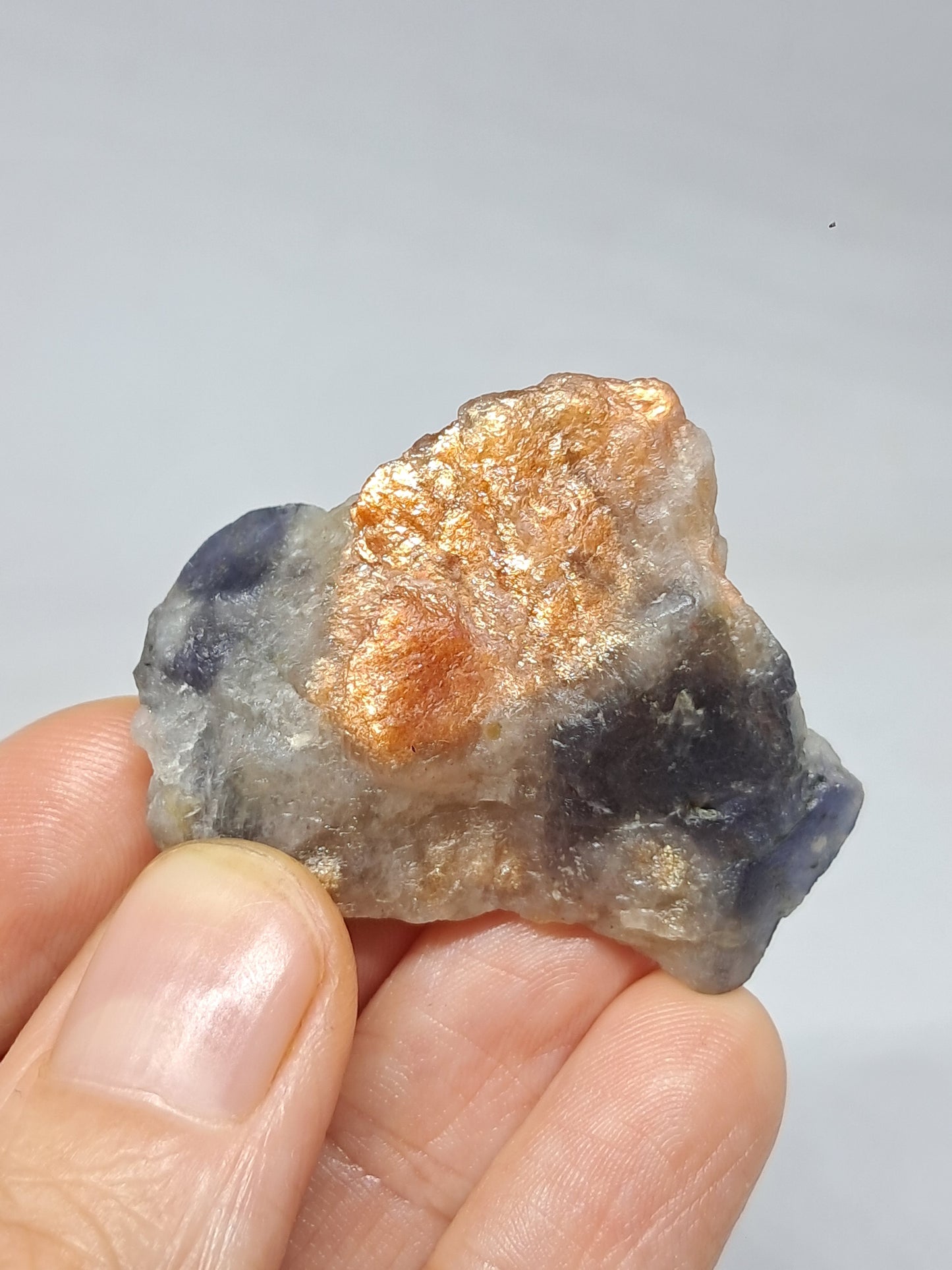 Sunstone w/ Iolite (Tamil Nadu) Rough Stone | Natural Crystal | Mineral Specimen #SI13