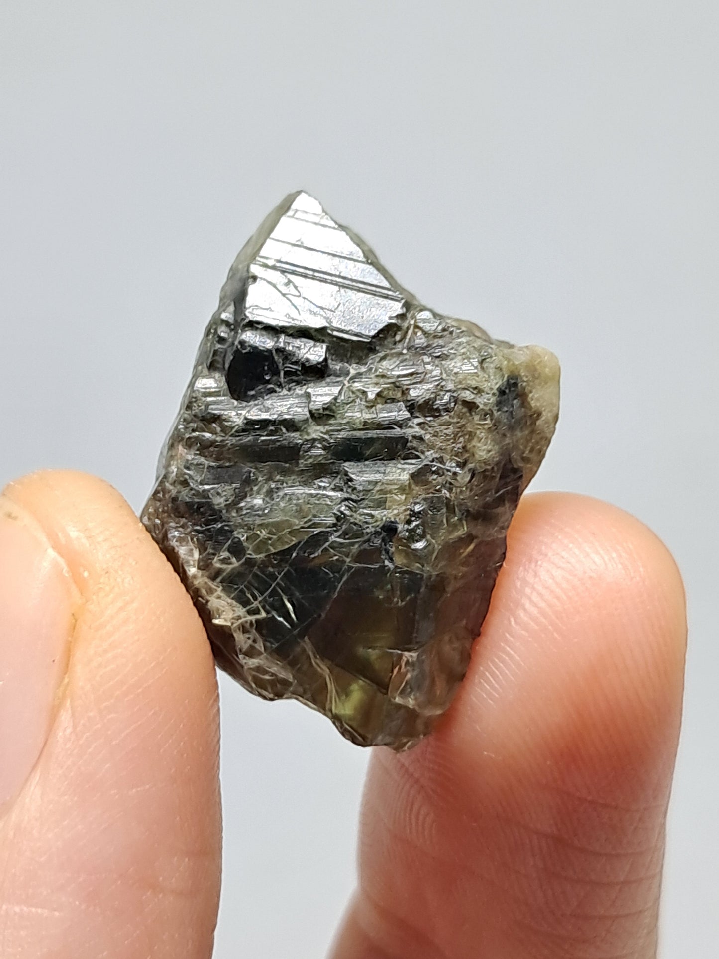 Natural Green Sapphire Crystal (Karur) Rough Stone | Mineral Specimen #SP24