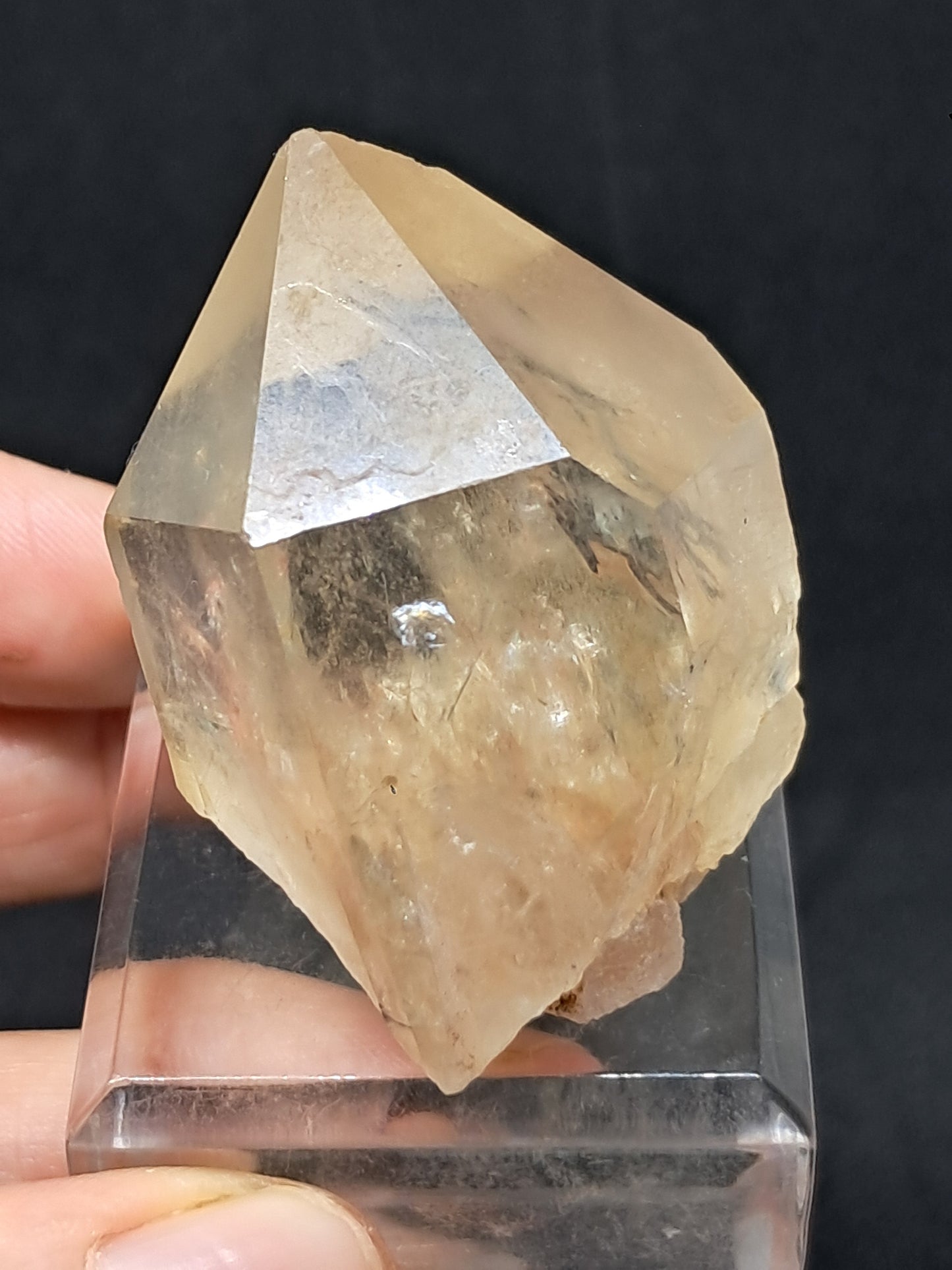 Natural Citrine "Kundalini" (Democratic Republic of Congo) crystal point | mineral specimen #CTN24