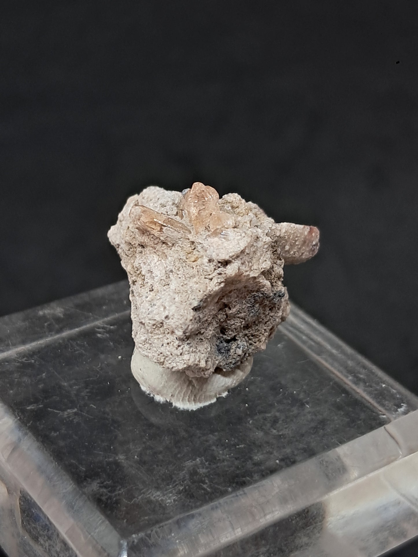 Cristales de topacio natural en matriz (México), piedra preciosa rara | Ejemplar mineral n.° TPZ17