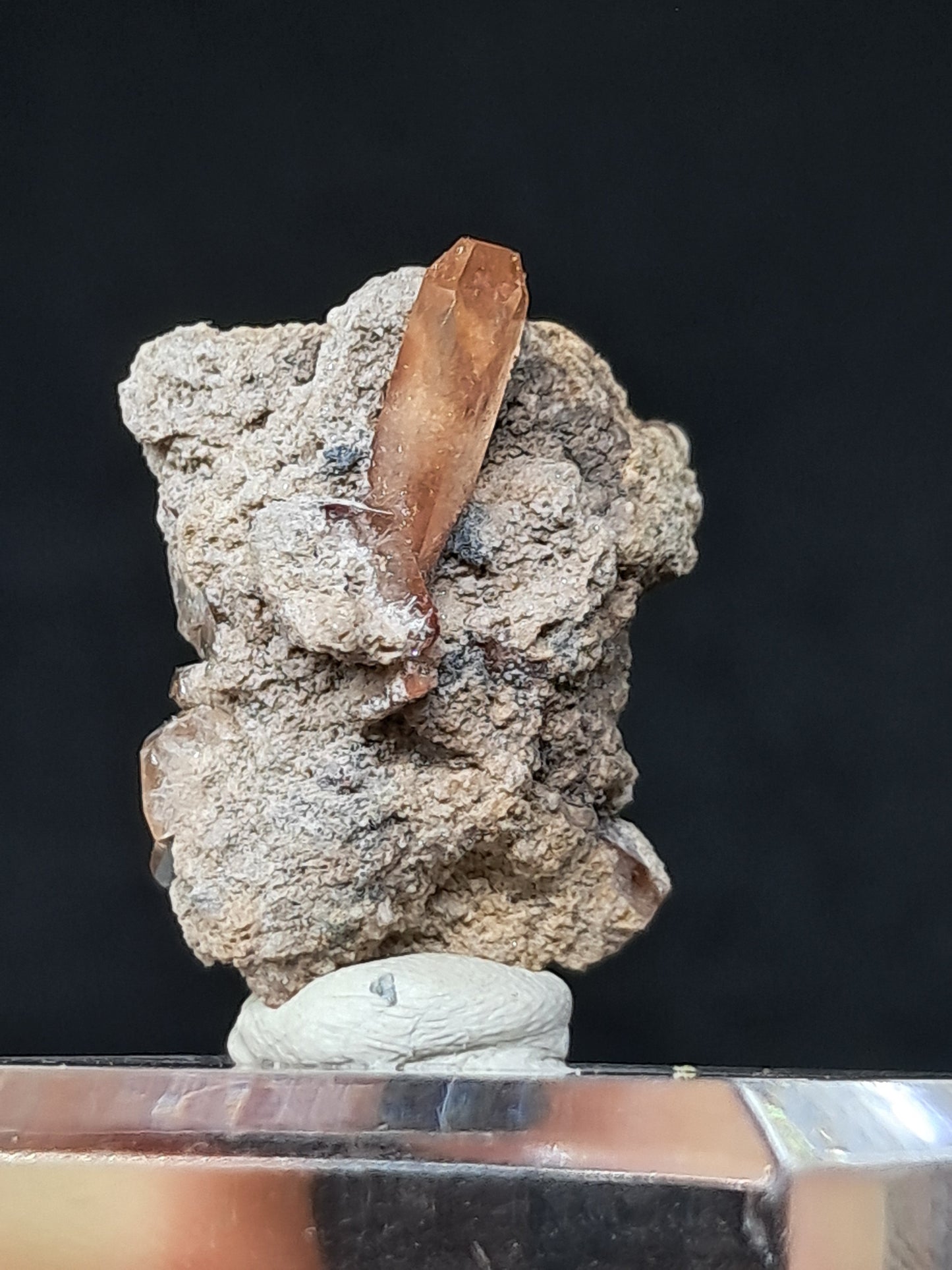 Cristales de topacio natural en matriz (México), piedra preciosa rara | Ejemplar mineral n.° TPZ8