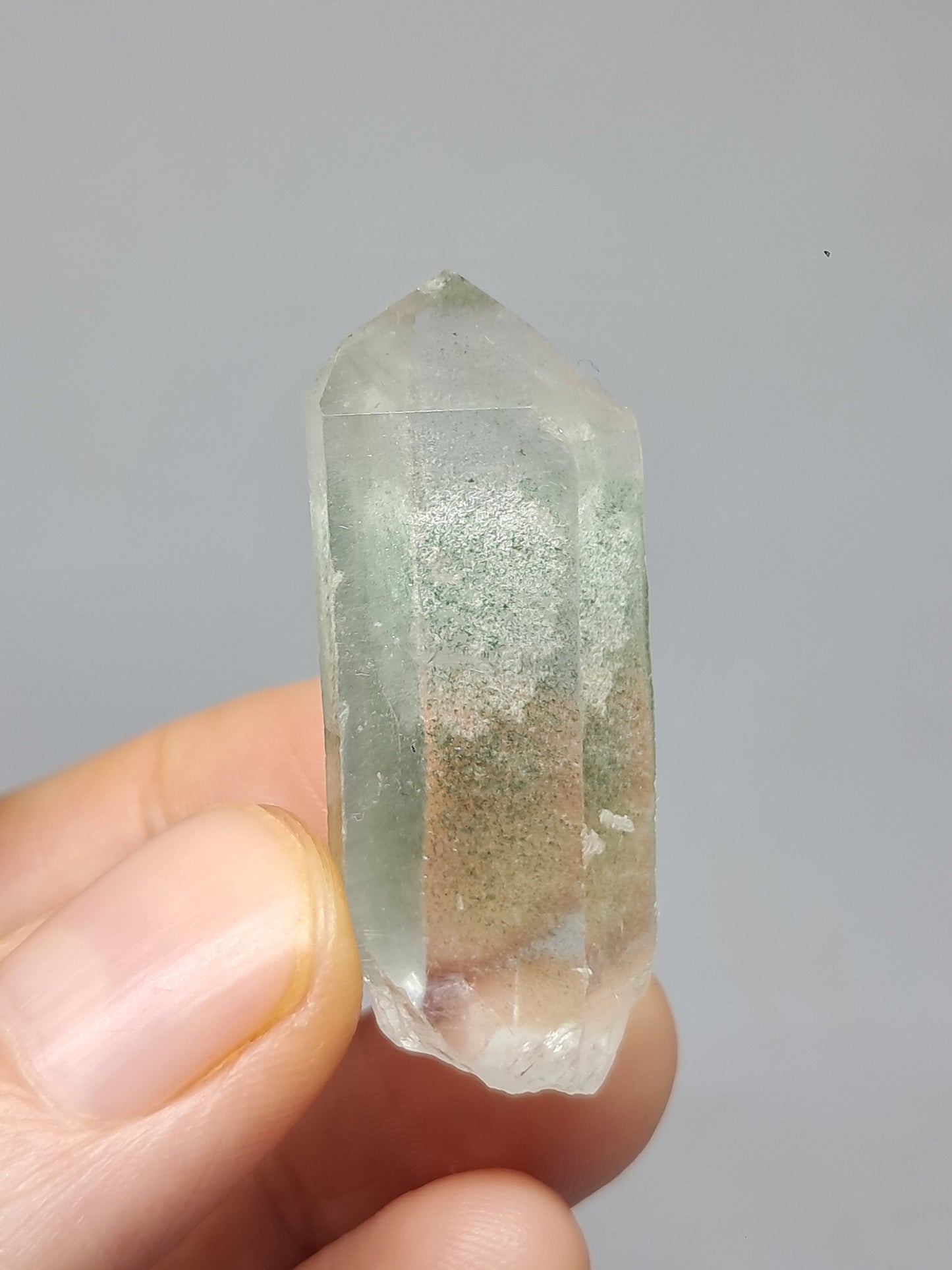 Juego de 3 puntas de cuarzo: clorita, turmalina y hematita fantasma | Cristales en bruto | Piedras en bruto #RCS15