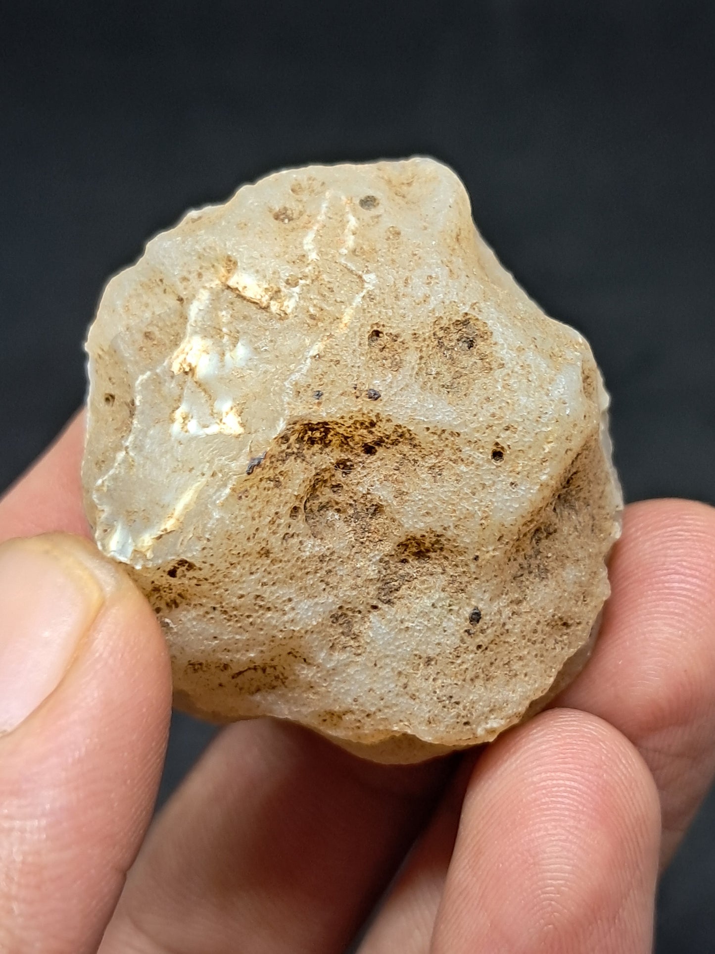 Quartz Geode (Ajanta) w/ White Fluorite Balls | Natural Crystal | Rough Stone #GD18