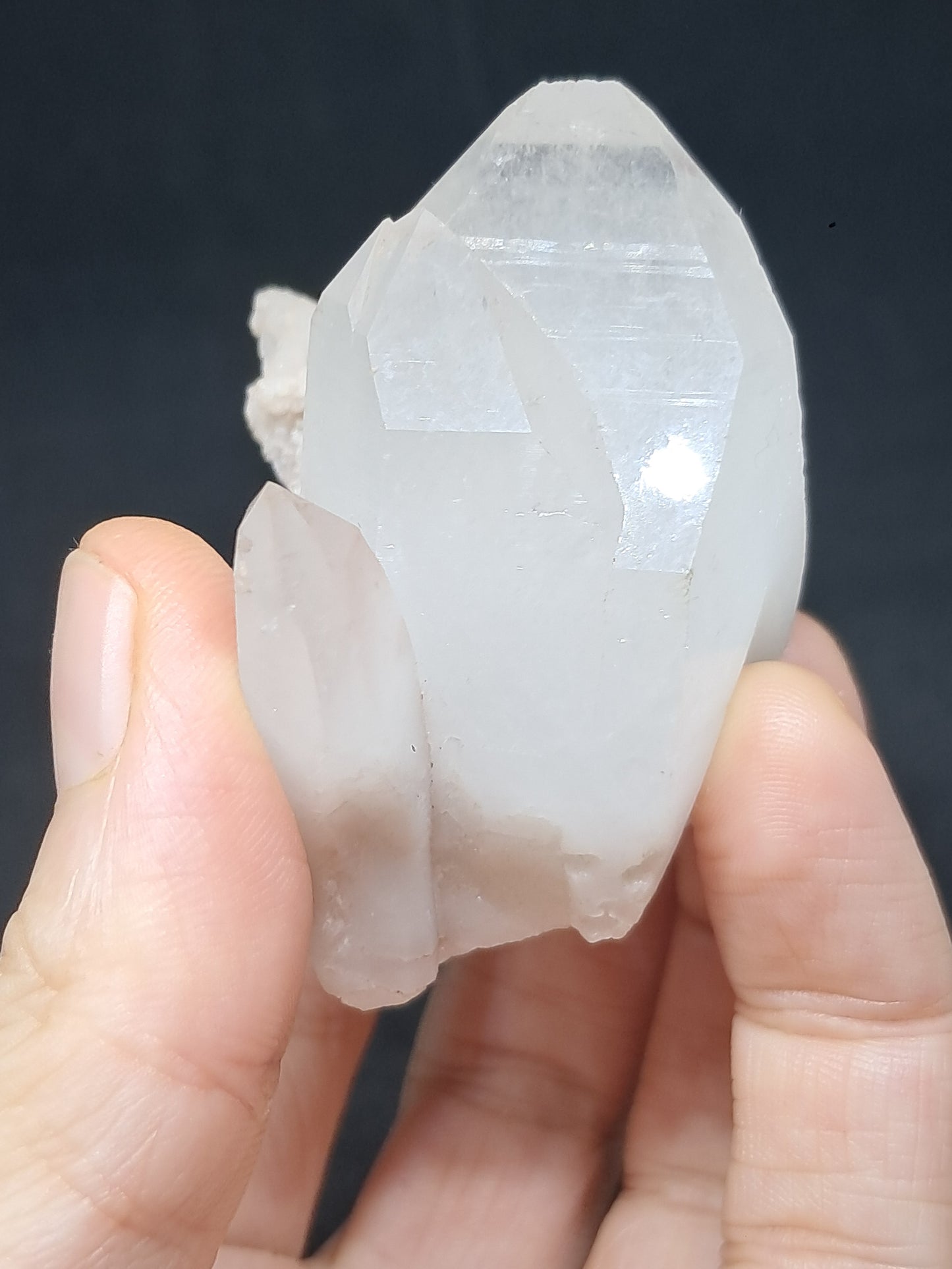 Quartz Cluster with White Chlorite (Himachal Pradesh) | Natural Stone | Crystal #CH43