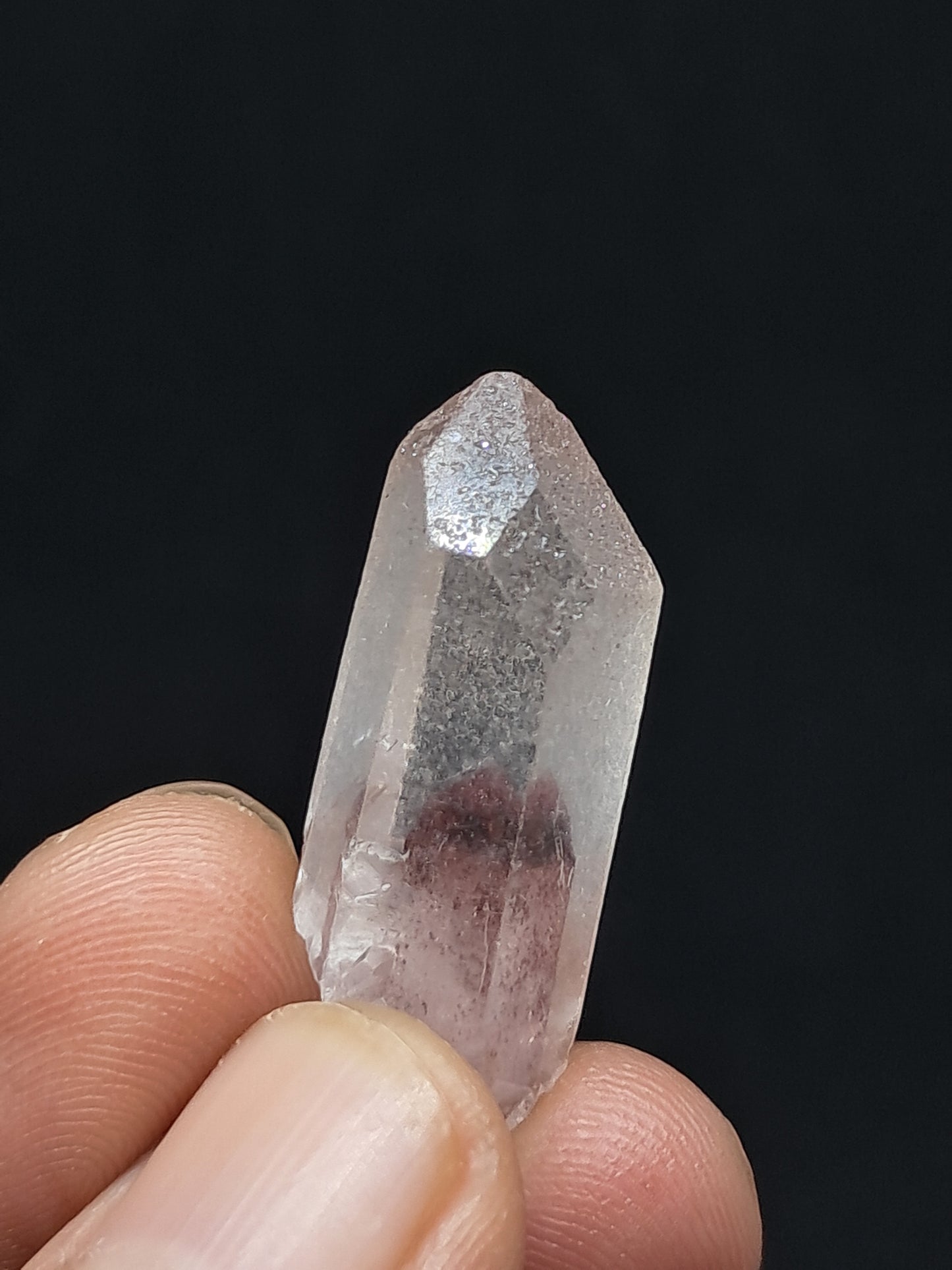 Cuarzo fantasma hematita (Telangana) | Cristal natural | Ejemplar mineral | Enlace del pasado | Diamante "Ventana" #HPQ49