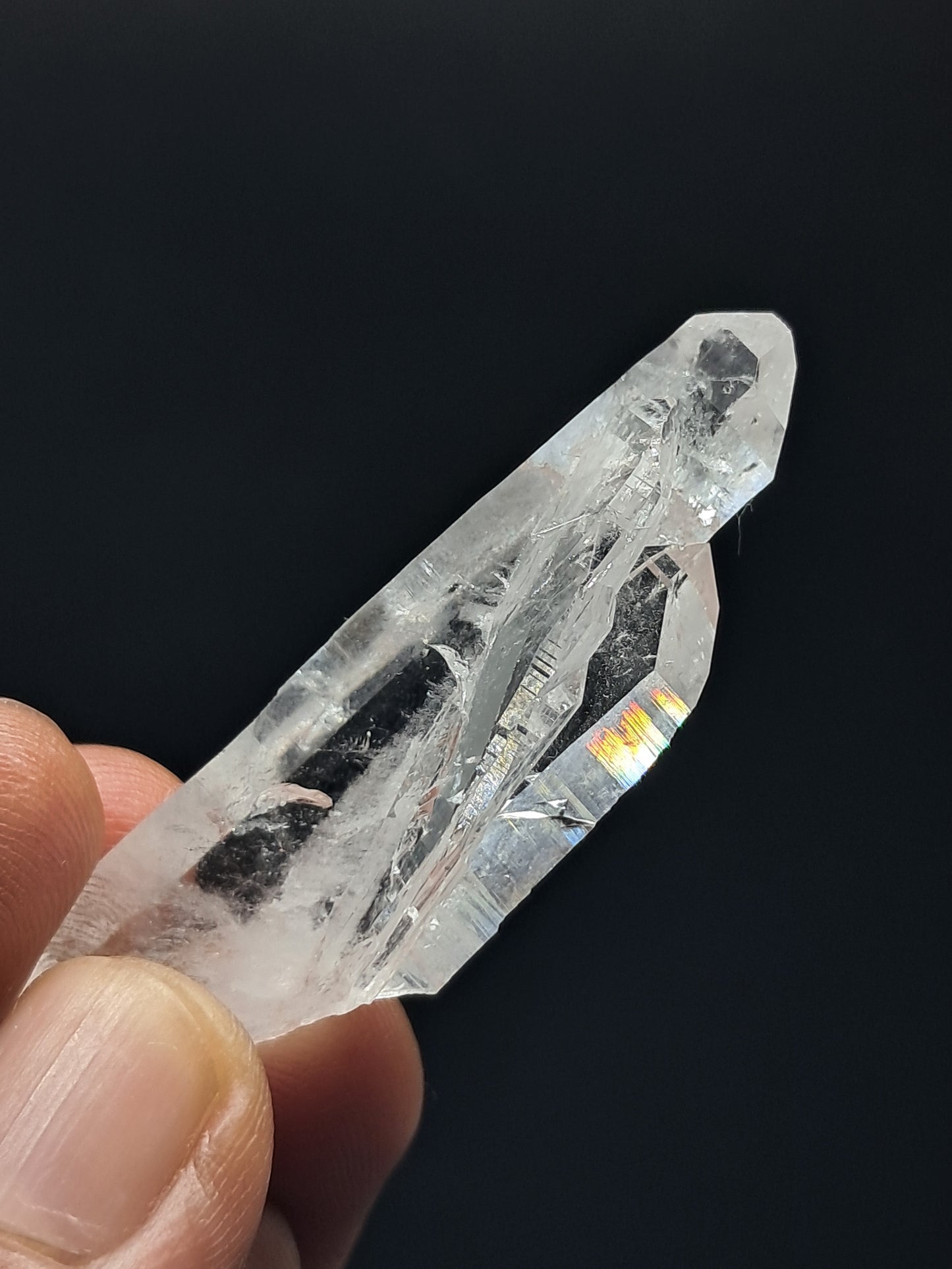 Punta Natural de Cuarzo Claro de la Formación Faden (Santander, Colombia) | Ejemplar Mineral n.° COQ11