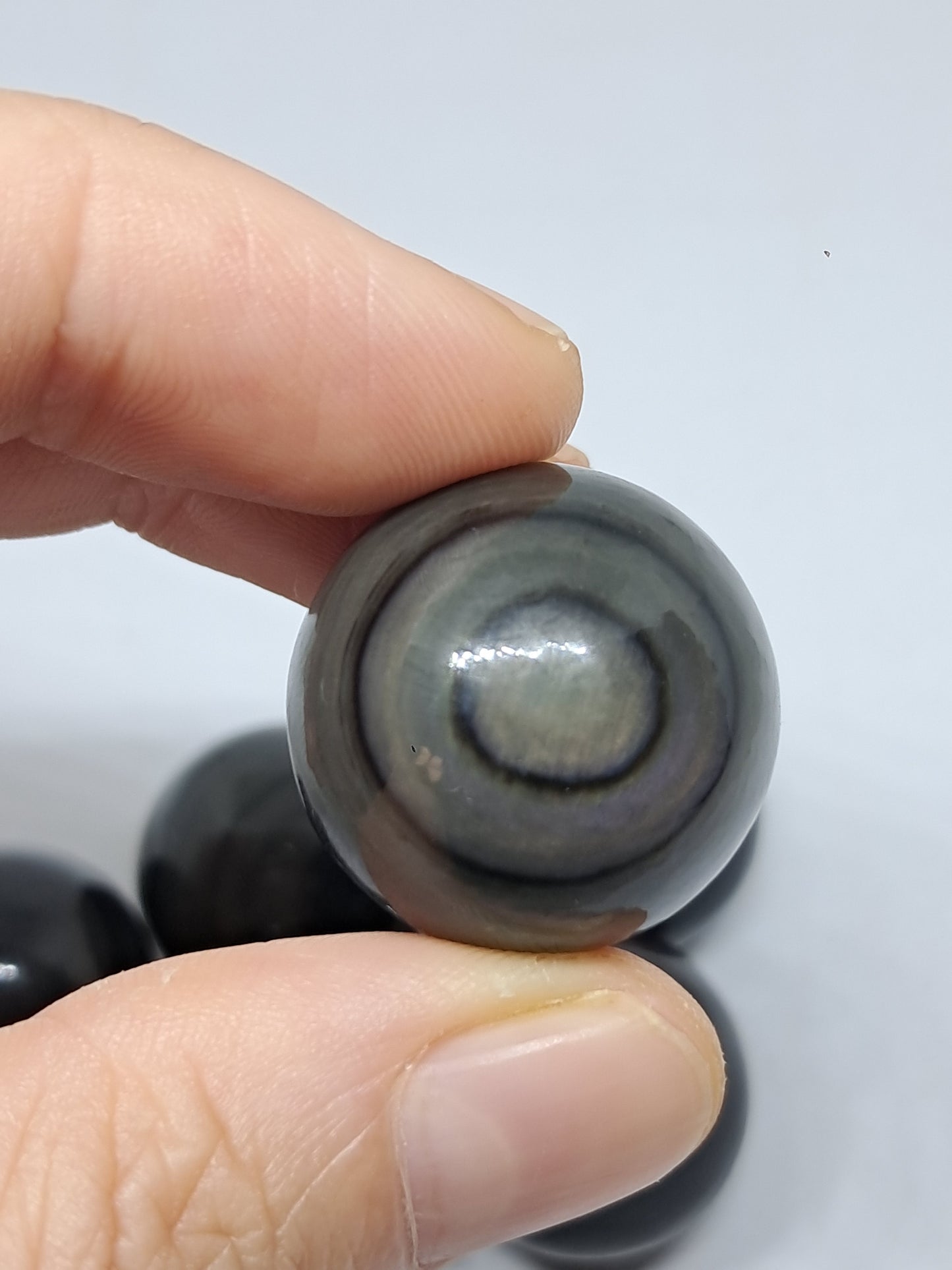 Esferas de obsidiana arcoíris (México) Colores concéntricos | Patrón de ojo | Cristales naturales pulidos #RO3