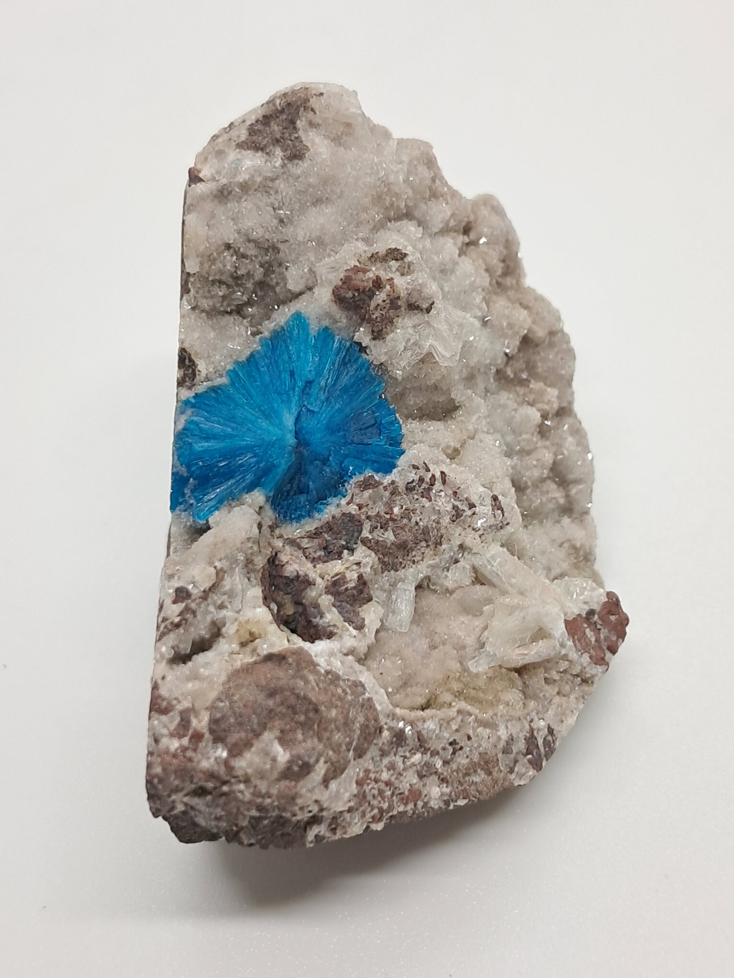 Cavansite on Heulandite Matrix (Wagholi) Rough Stone | Natural Crystal | Rare Mineral Specimen #CV31