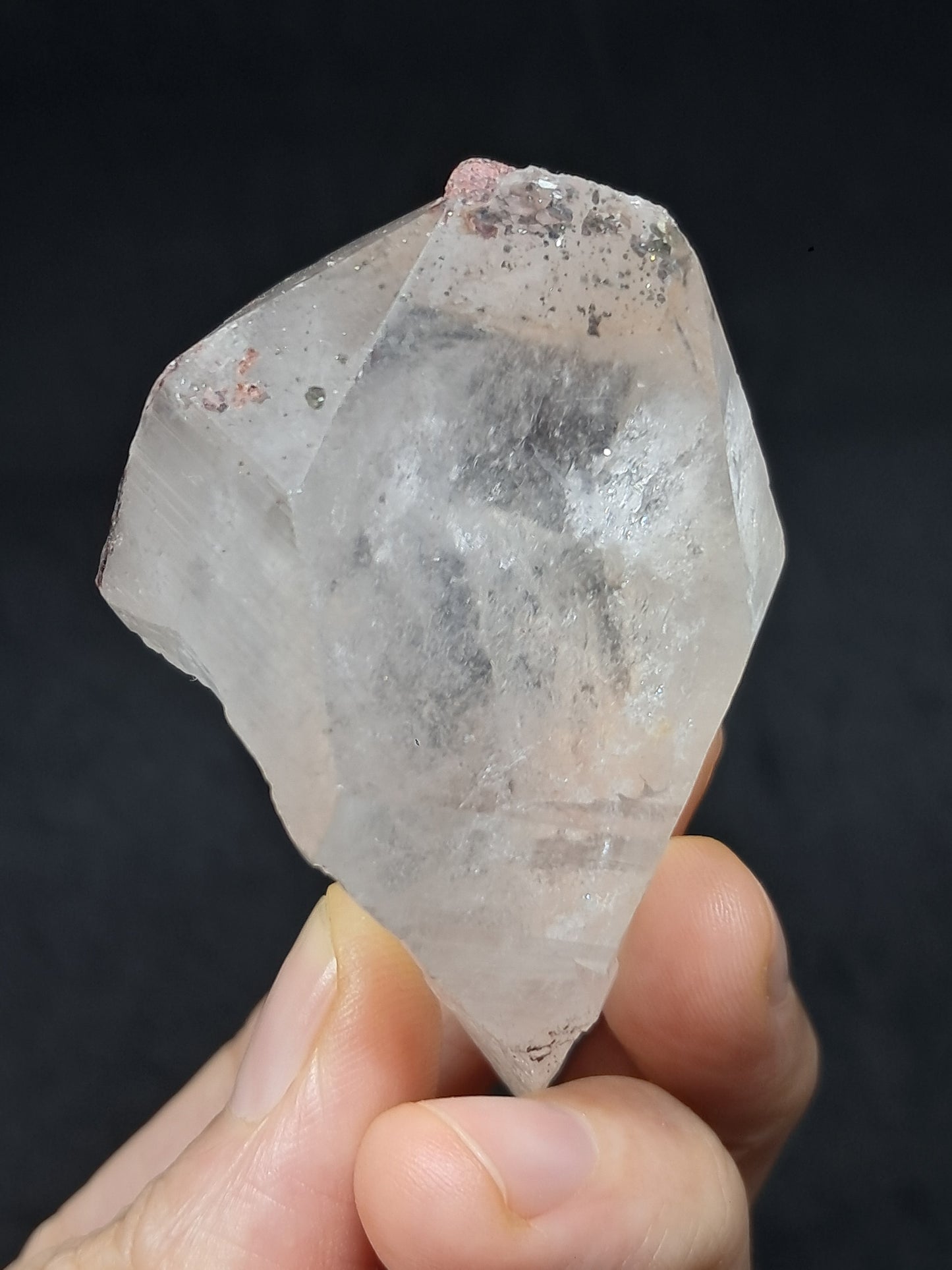 Himalayan Quartz Crystal Point with Pyrite Inclusions | Natural Stone | Mineral Specimen #CH52