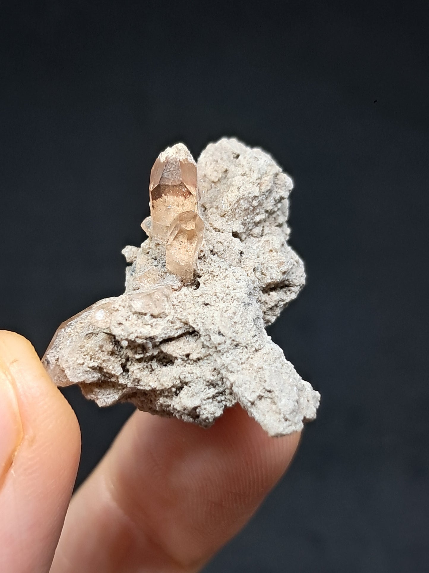 Cristales de topacio natural en matriz (México), piedra preciosa rara | Ejemplar mineral n.° TPZ10
