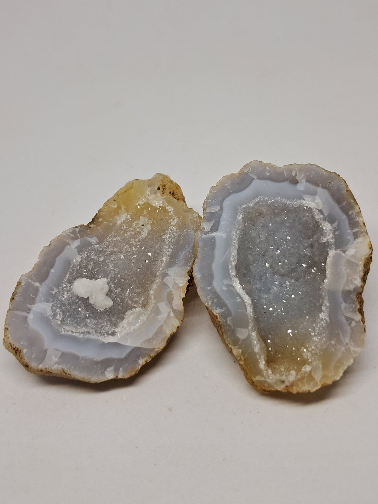 Quartz w/ Calcite Geode (Ajanta) Rough Stone | Natural Crystal #GD14