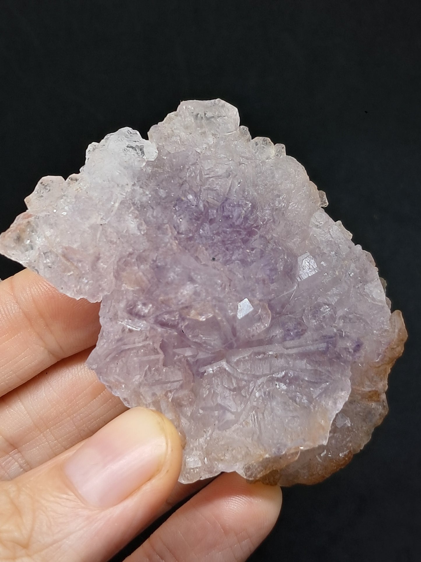 Cúmulo de amatista en cetro con óxido de hierro en forma de panal (Karur) | Cristal en bruto | Piedra natural | Ejemplar mineral n.° KA150