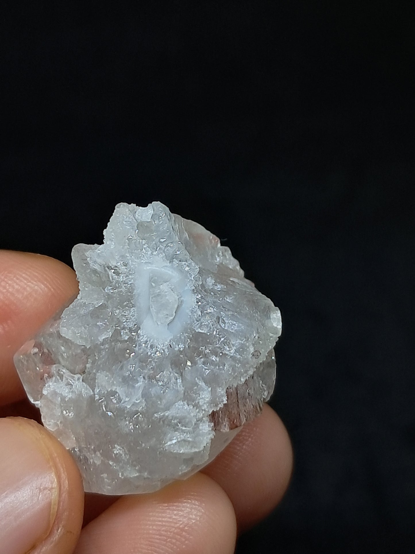 Clear Apophyllite Point w/ Heulandite (Ajanta) Natural Crystal | Mineral Specimen #AP56