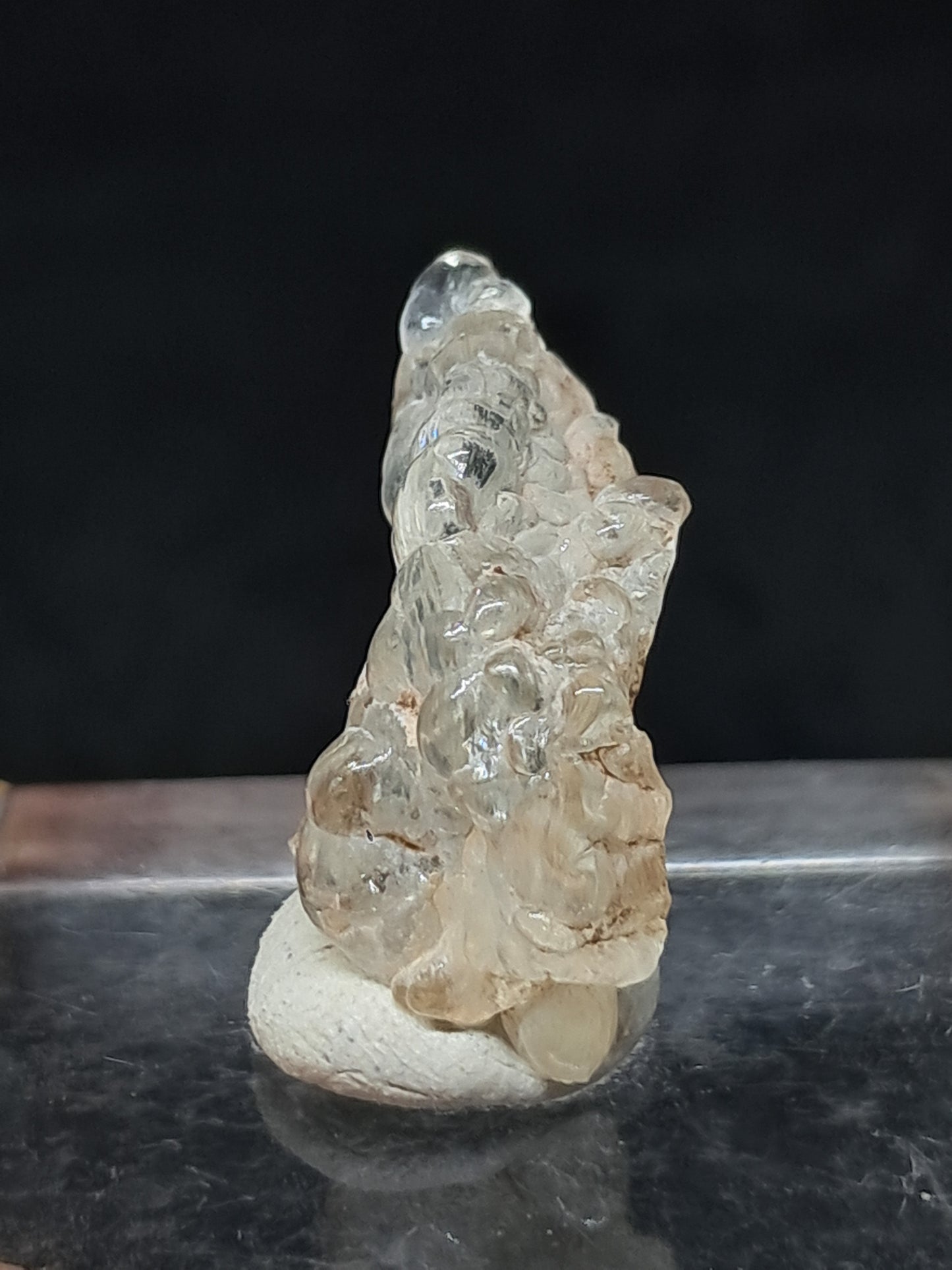 Ópalo hialita (México) Piedra de cristal en bruto | Ejemplar mineral n.° OH8