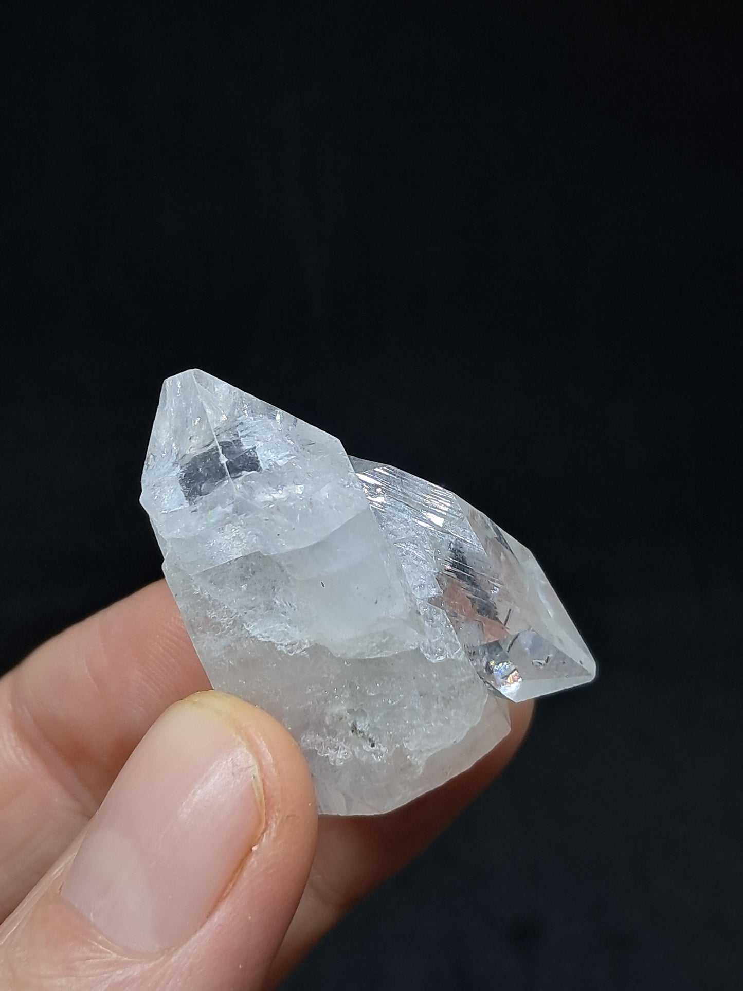 Clear Apophyllite Twinned Crystal (Ajanta) Natural Point | Mineral Specimen #AP58