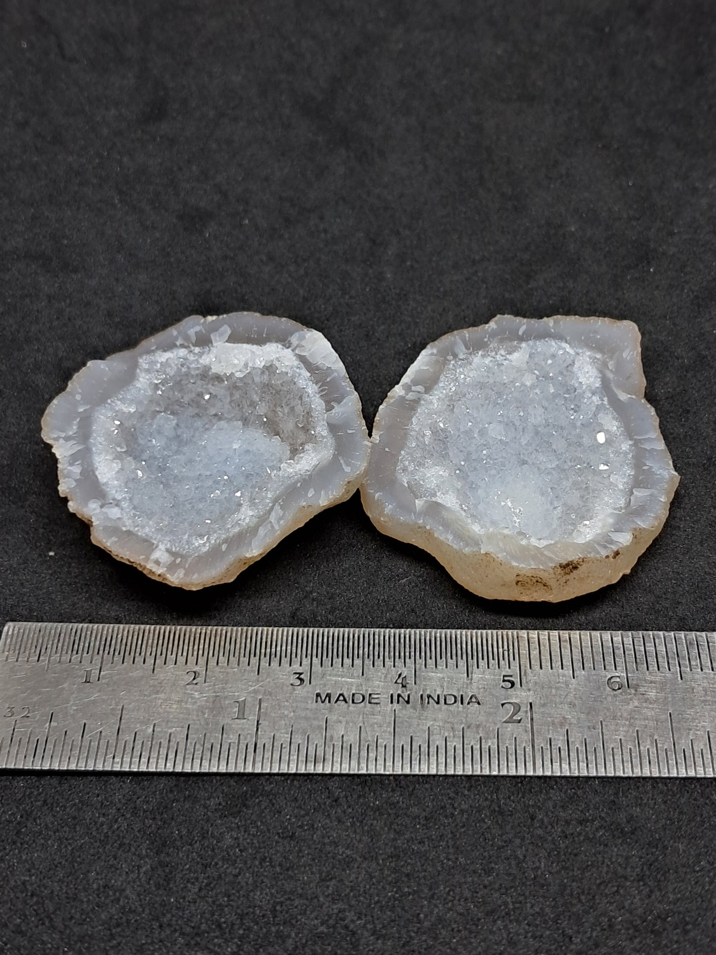 Quartz Geode (Ajanta) w/ White Fluorite Balls | Natural Crystal | Rough Stone #GD18