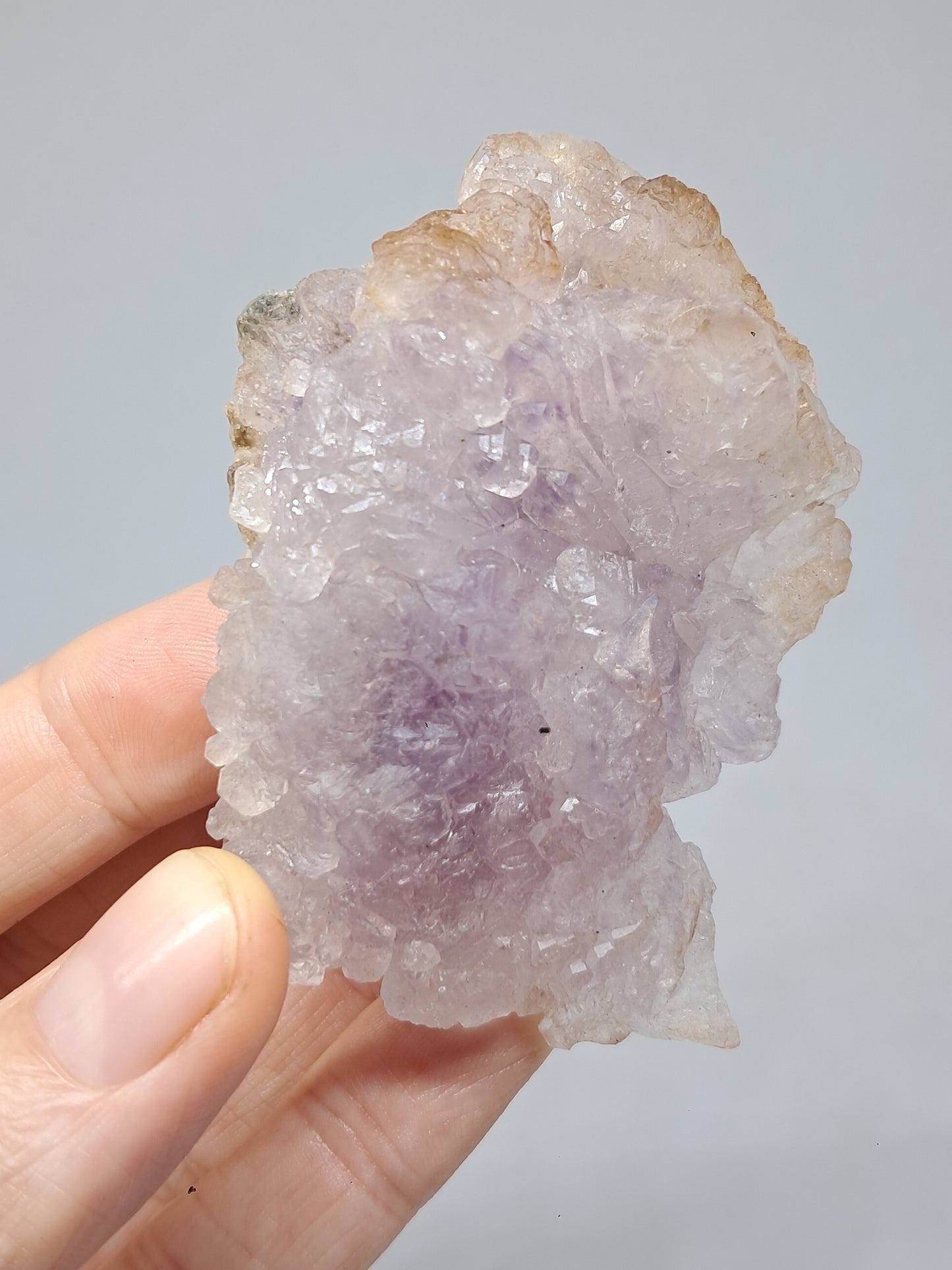 Cúmulo de amatista en cetro con óxido de hierro en forma de panal (Karur) | Cristal en bruto | Piedra natural | Ejemplar mineral n.° KA150