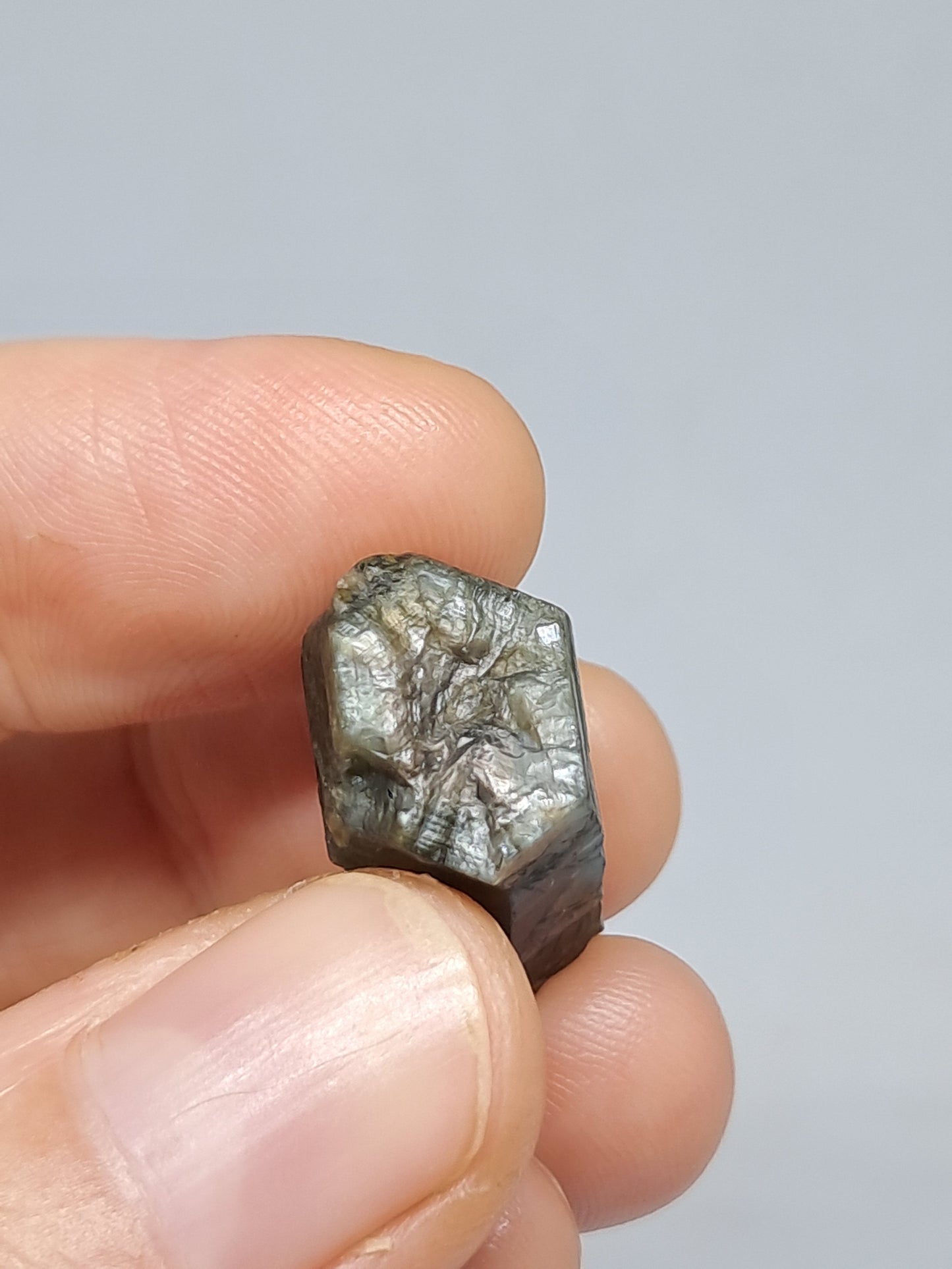 Natural Teal Green Sapphire Crystal (Karur) Rough Stone | Mineral Specimen #SP22