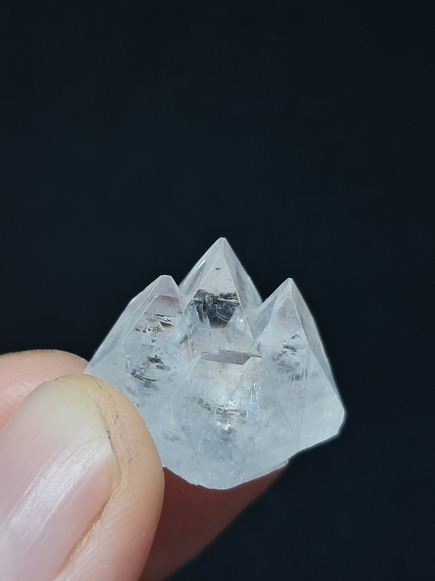 Clear Apophyllite Points (Ajanta) 15-18 mm | Natural Crystal | Mineral Specimen #AP11