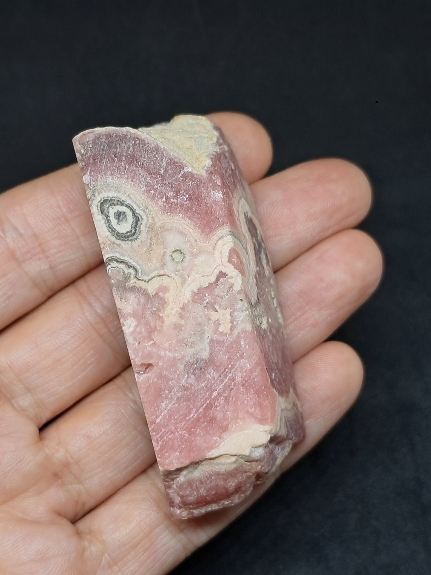 Rhodocrosite Rough Sliced (Argentina) Natural Stone | Rare Mineral #RHD5