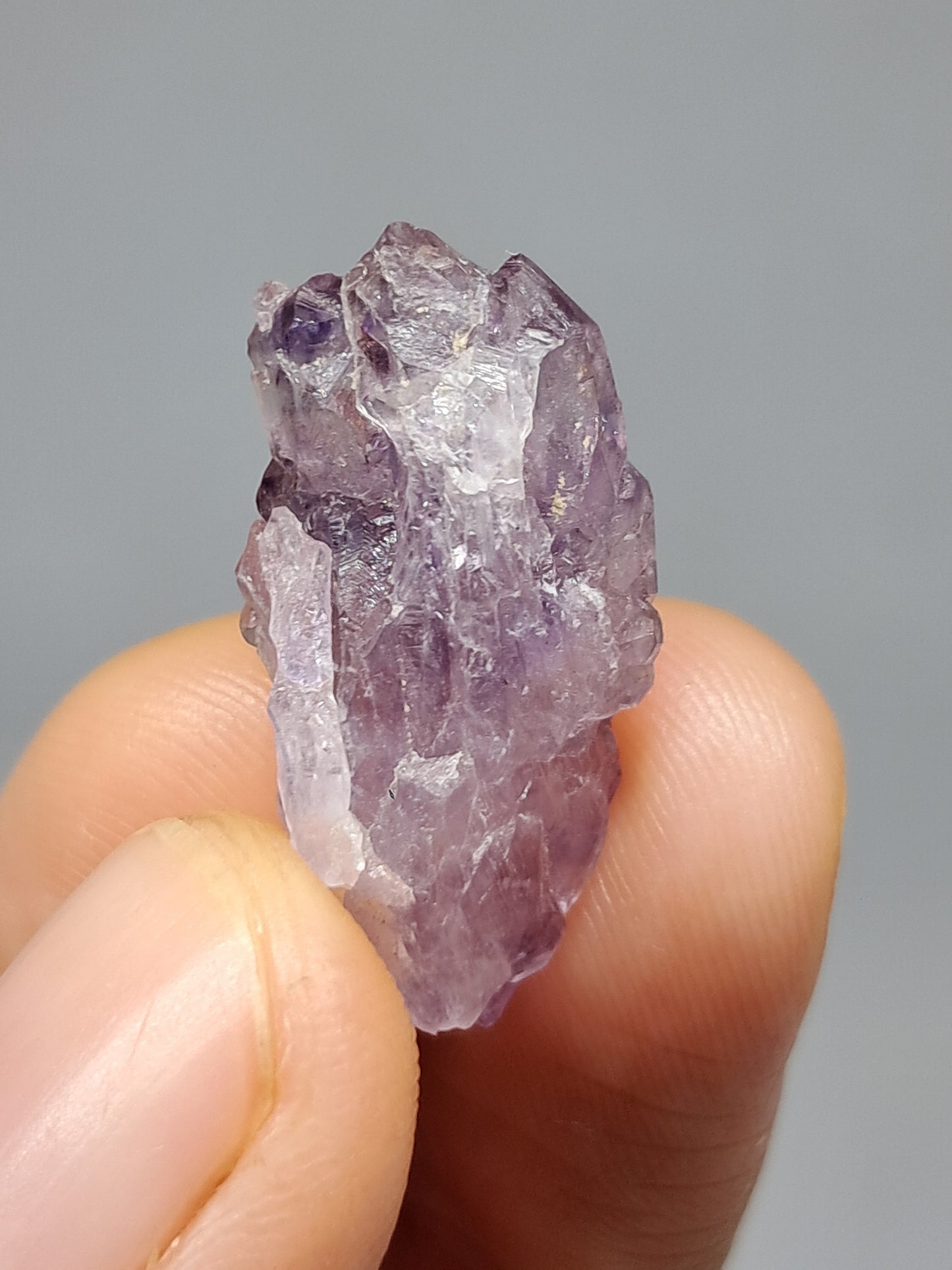 Set of 3 Elestial Amethyst from Karur w/ "Super Seven" Inclusions | Natural Crystals | Mineral Specimen #KA168