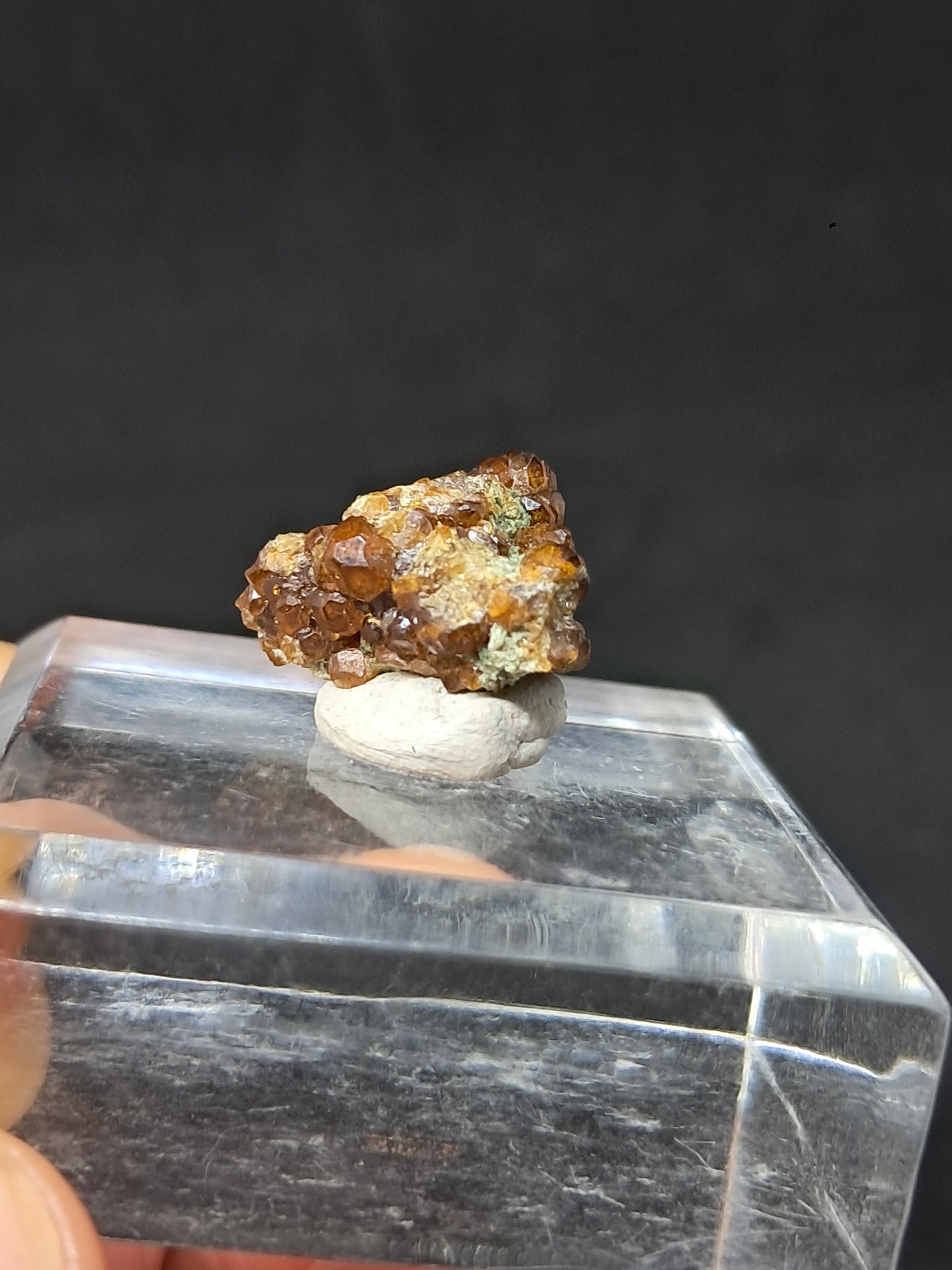 Cúmulo de granate marrón (México) | Cristal en bruto | Ejemplar mineral n.° GR8