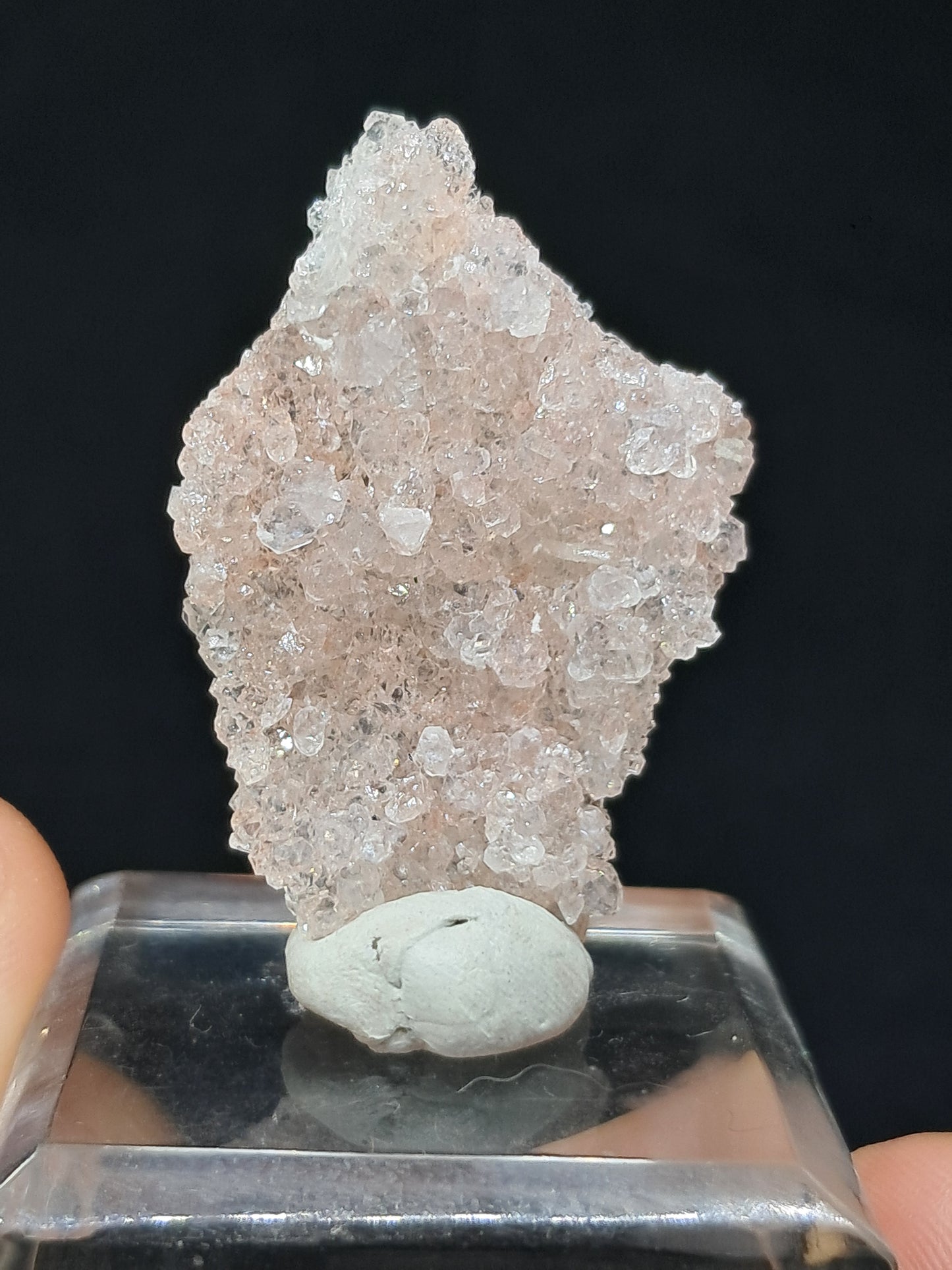 Pink Apophyllite On Quartz Floater Cluster (Ajanta) Natural Crystal | Mineral Specimen #APP4