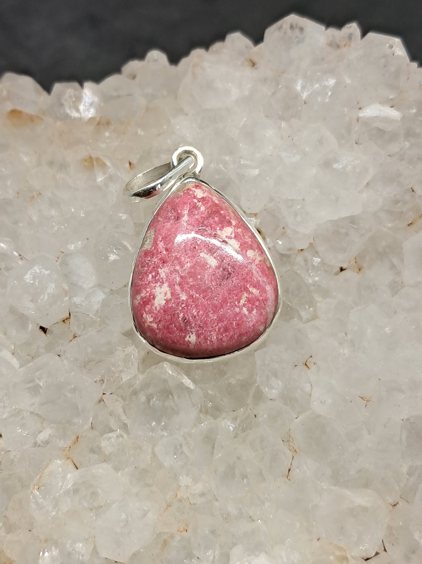 Thulite Silver Pendant