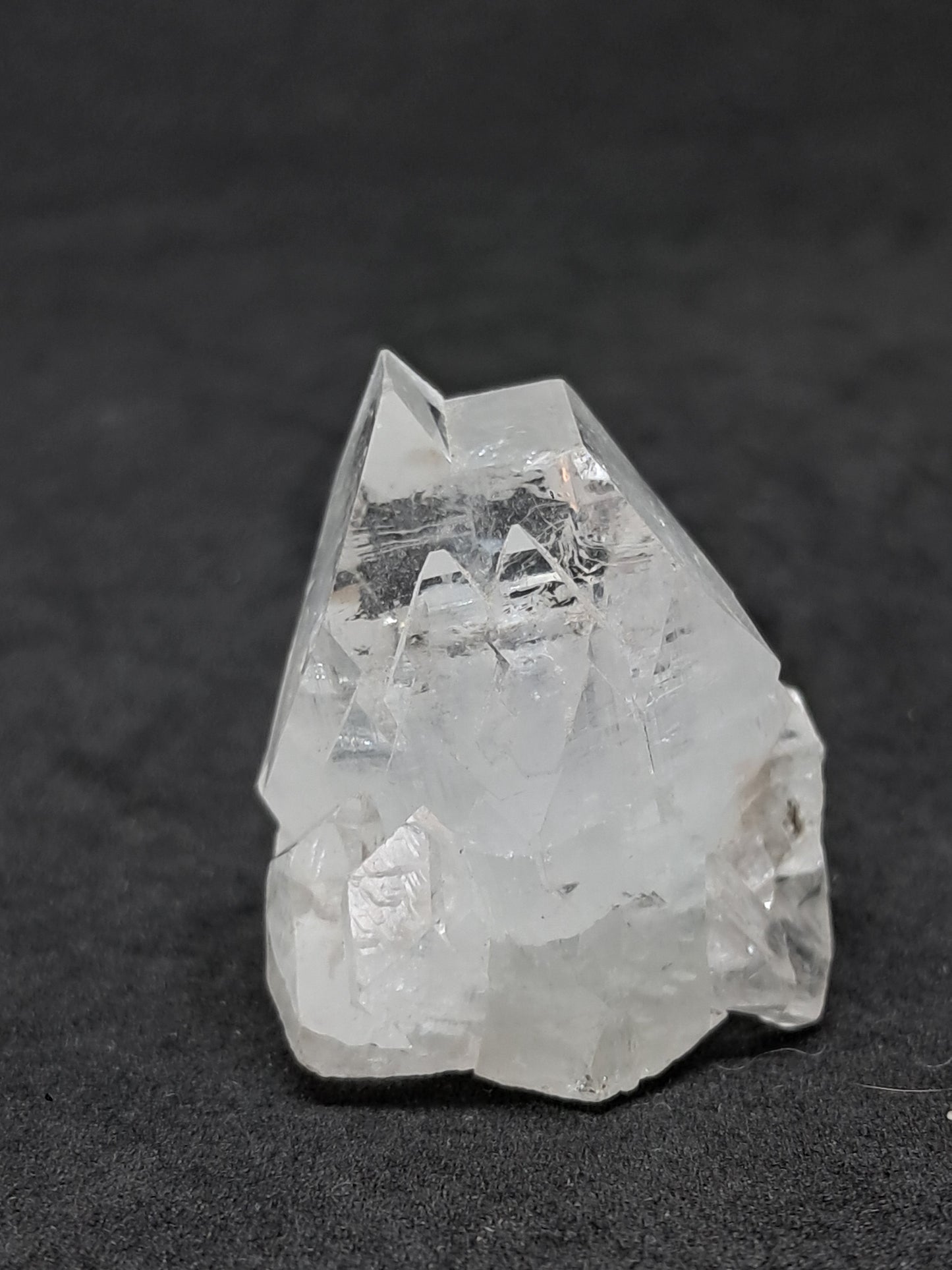 Clear Apophyllite Crystal w/ Split Termination (Ajanta) Natural Point | Mineral Specimen #AP50