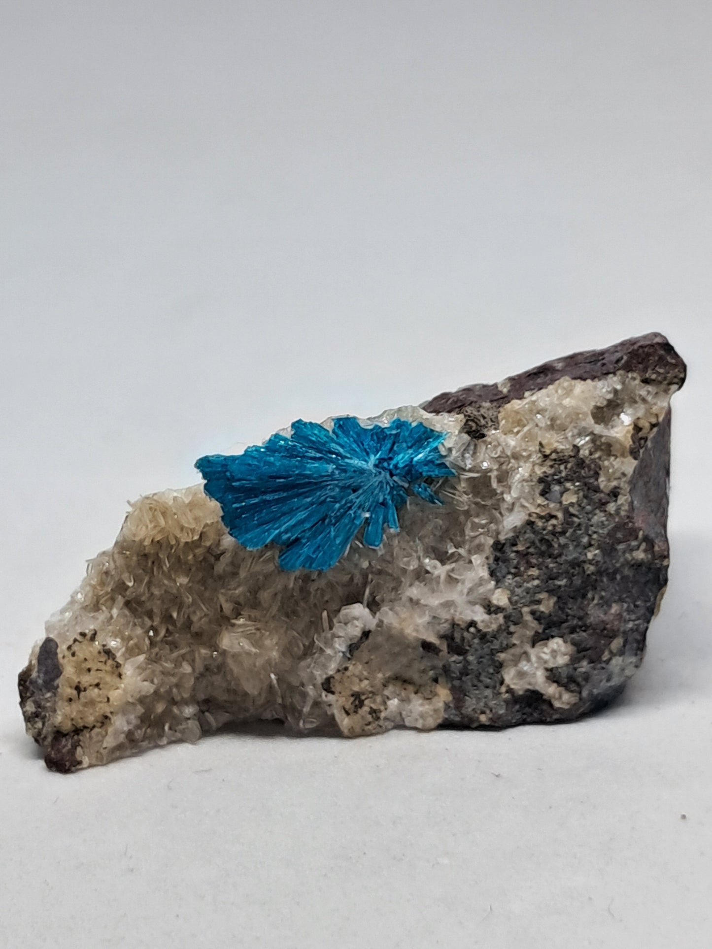 Cavansite on Heulandite Matrix (Wagholi) Rough Stone | Natural Crystal | Rare Mineral Specimen #CV16