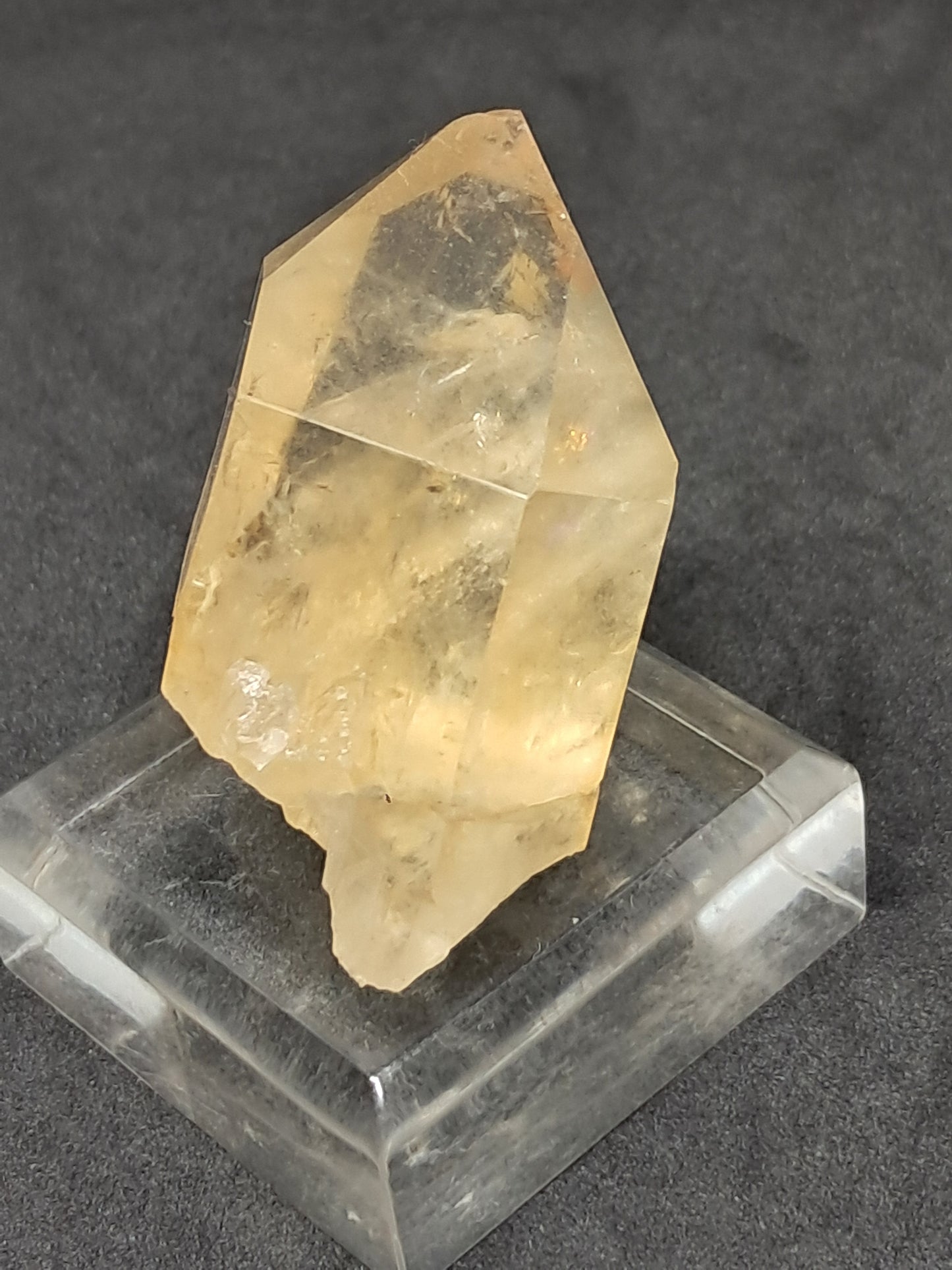Natural Citrine "Kundalini" (Democratic Republic of Congo) Crystal Point | Mineral Specimen #CTN23
