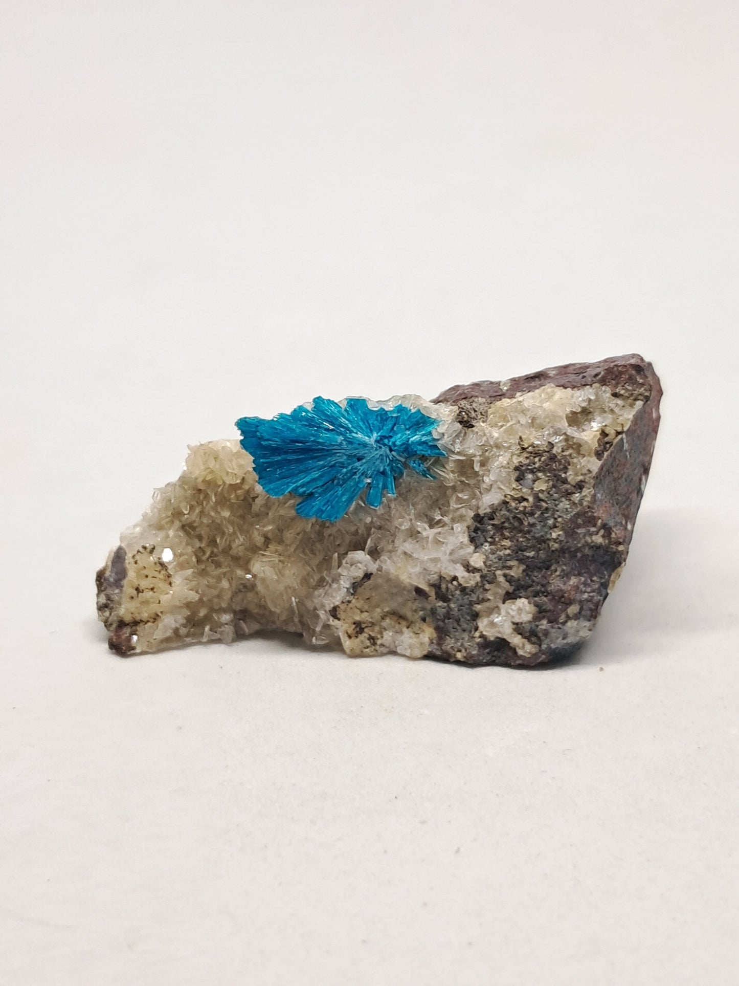 Cavansite on Heulandite Matrix (Wagholi) Rough Stone | Natural Crystal | Rare Mineral Specimen #CV16