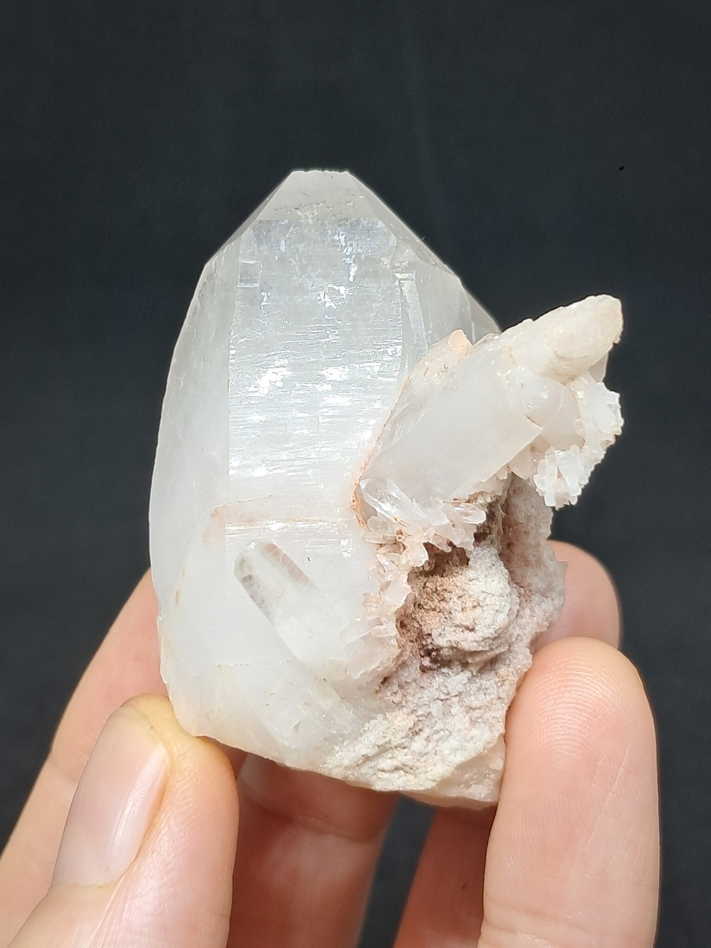 Quartz Cluster with White Chlorite (Himachal Pradesh) | Natural Stone | Crystal #CH43
