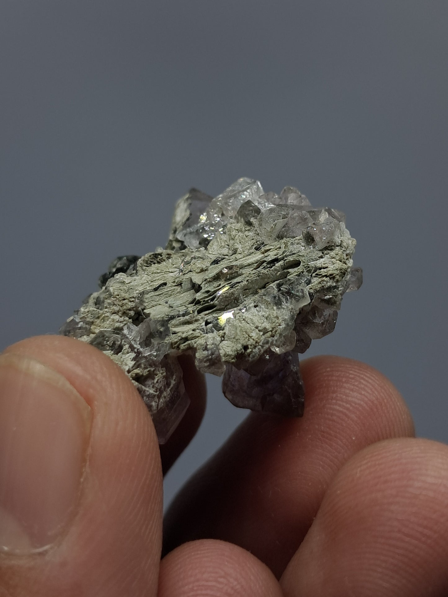 Karur Amethyst on Quartz and Mica (Non-precious Natural Stone) #KA53