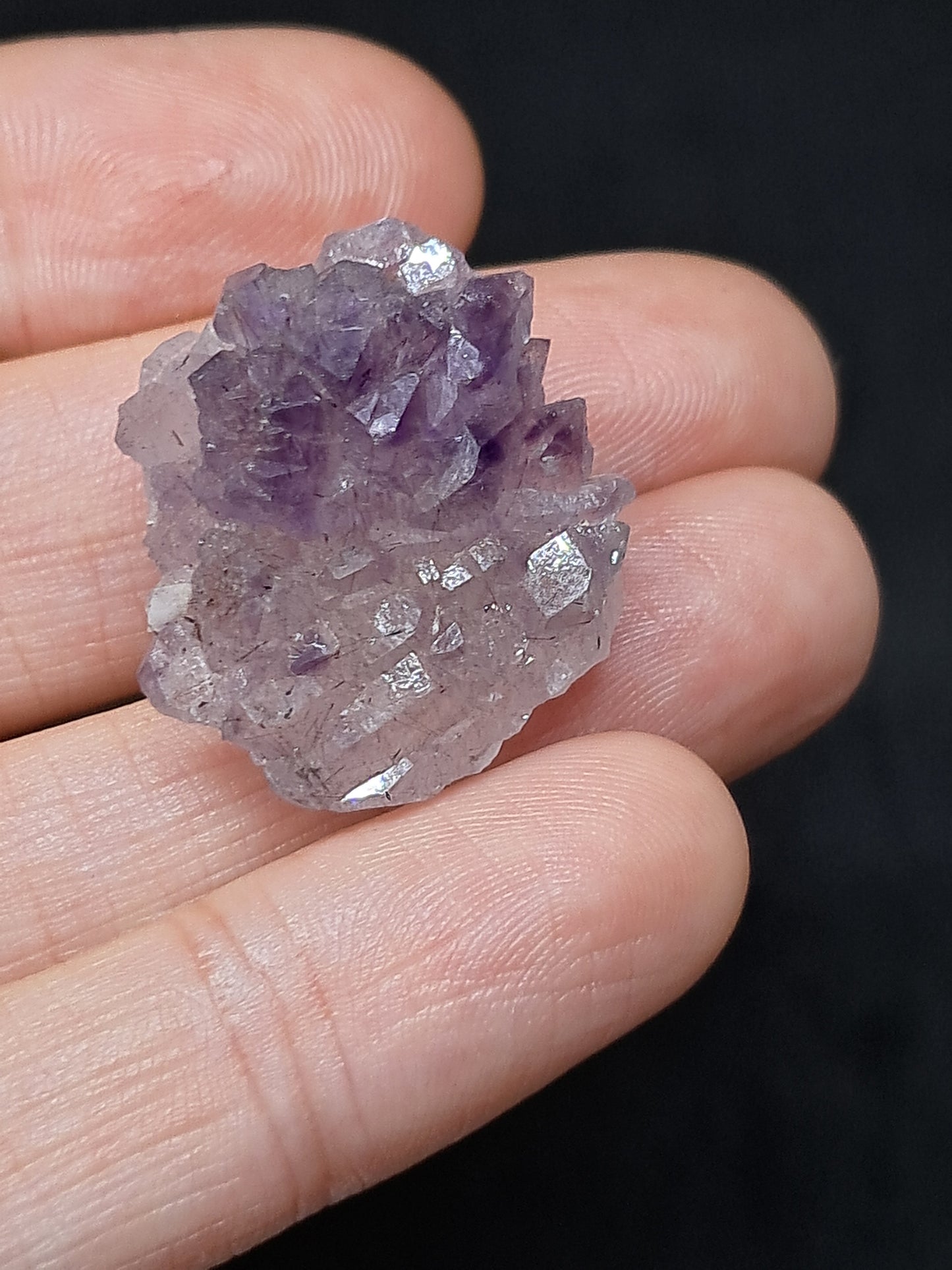 Cúmulo de cetro de amatista Super Seven (Karur) | Cristal en bruto | Piedra natural | Ejemplar mineral n.° KA130