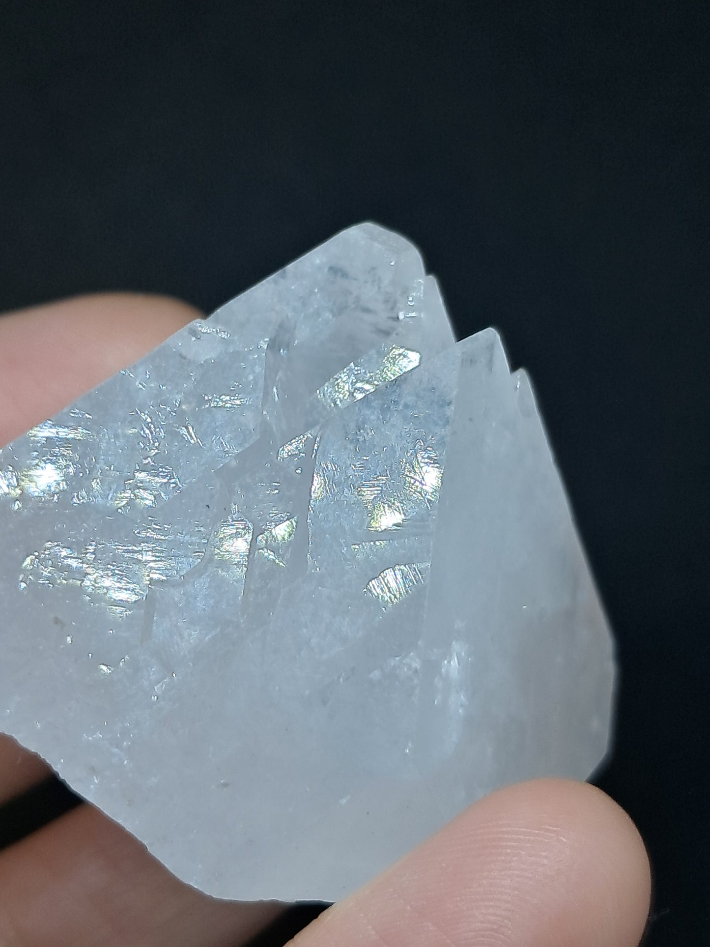 Clear Apophyllite Point w/ Multiple Terminations (Ajanta) Natural Crystal | Mineral Specimen #AP4