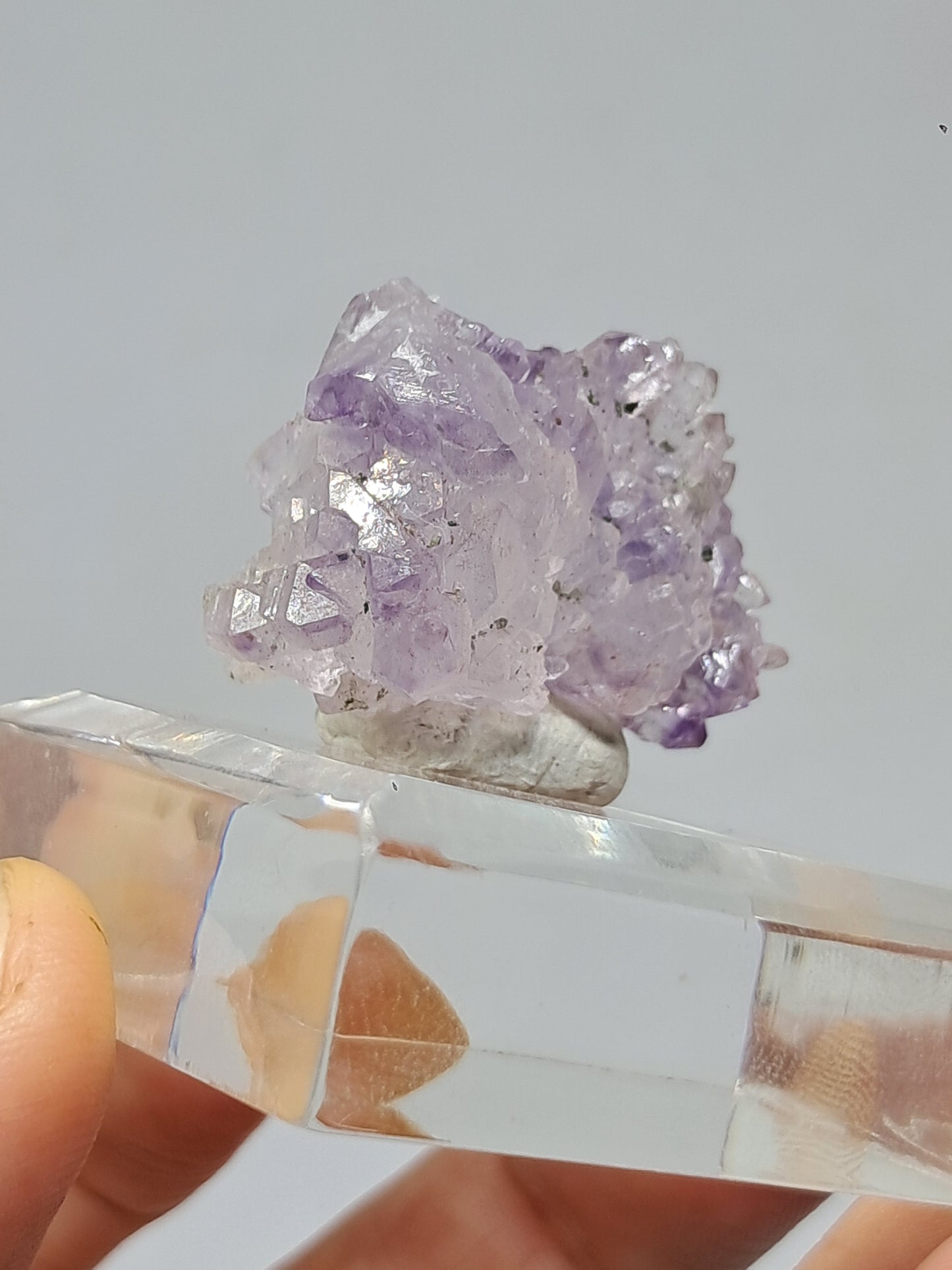 Amatista Elestial (Karur) | Cúmulo de cristales en bruto | Piedra natural | Ejemplar mineral n.° KA129
