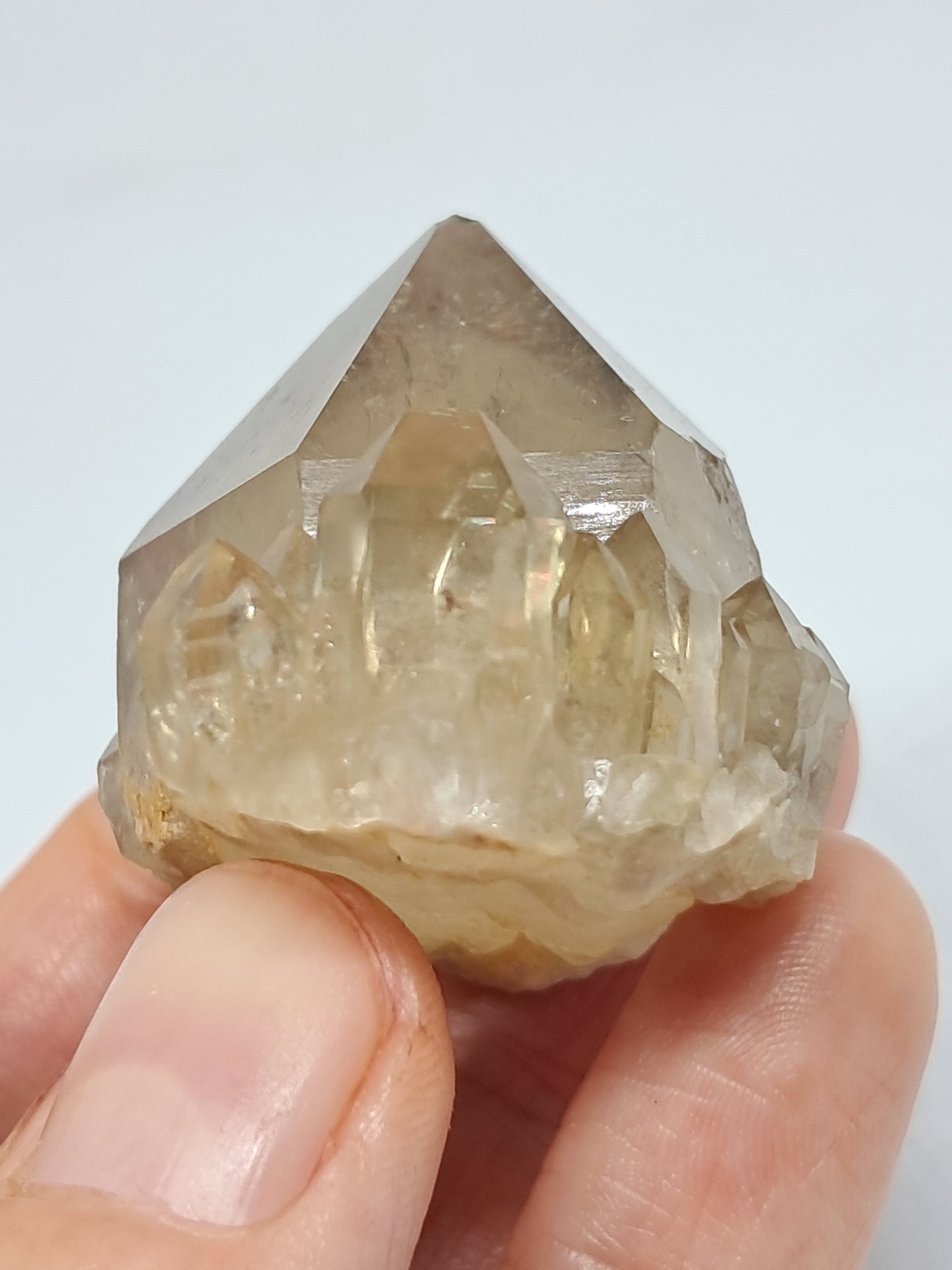 Natural Citrine "Kundalini" with Phantom (Democratic Republic of Congo) Crystal Point | Mineral Specimen #CTN10