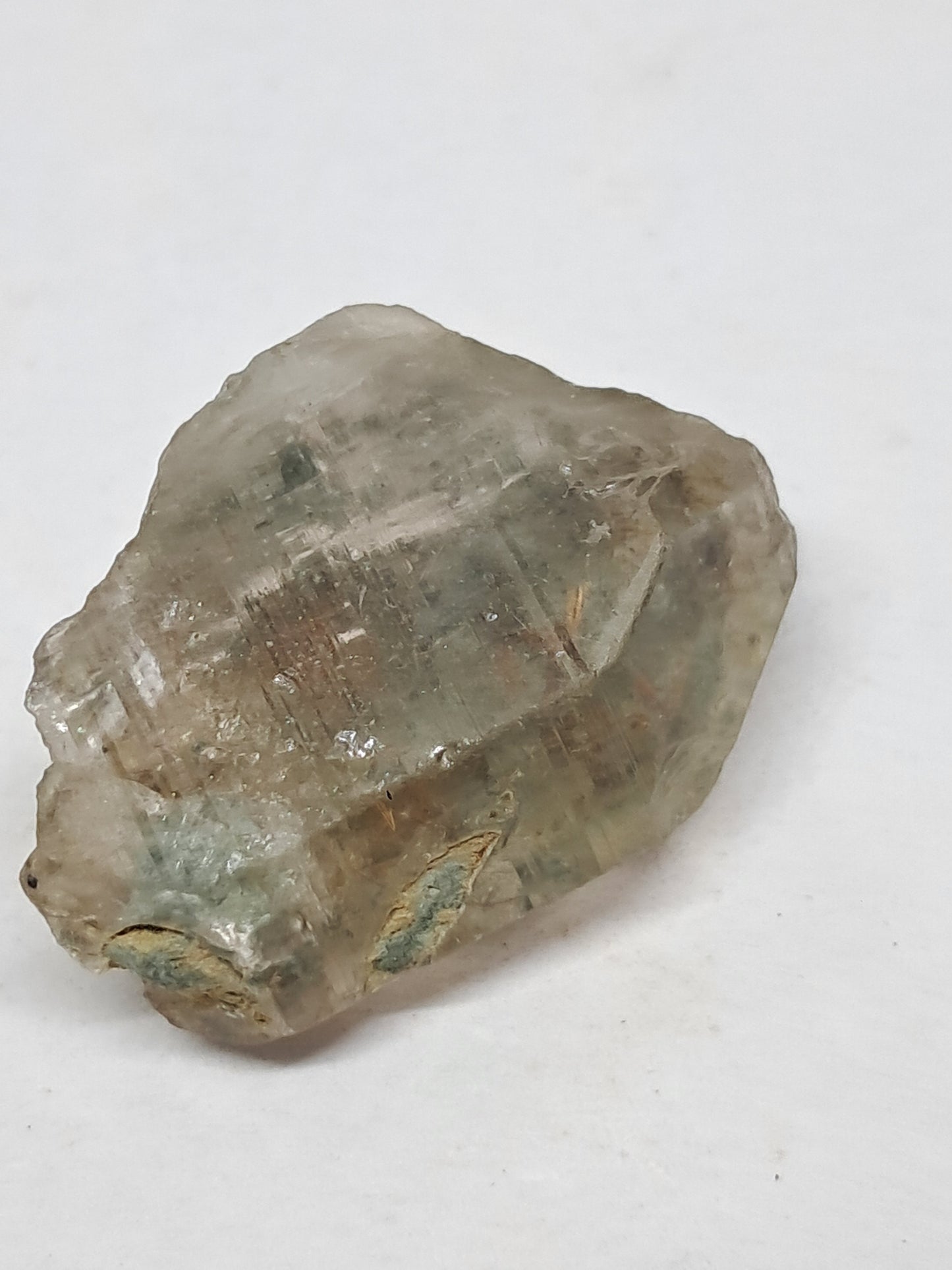 Quartz w/ Chlorite and Golden Rutile Inclusions (Kullu) Rough Stone | Natural Crystal Point | Mineral Specimen #CH44