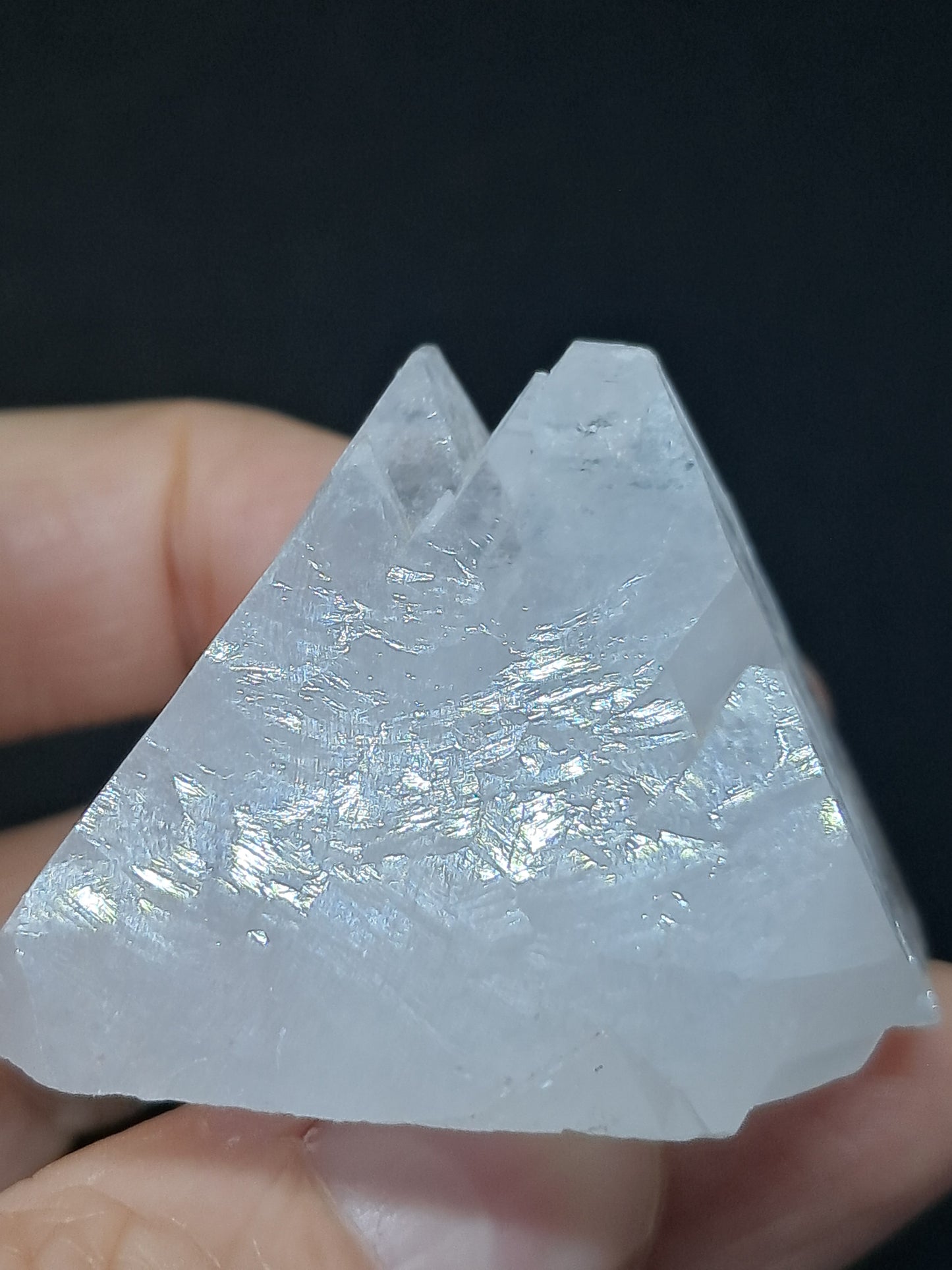 Clear Apophyllite Point w/ Multiple Terminations (Ajanta) Natural Crystal | Mineral Specimen #AP4