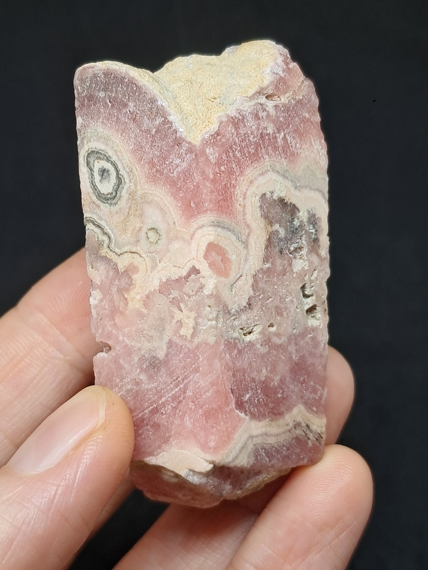Rhodocrosite Rough Sliced (Argentina) Natural Stone | Rare Mineral #RHD5