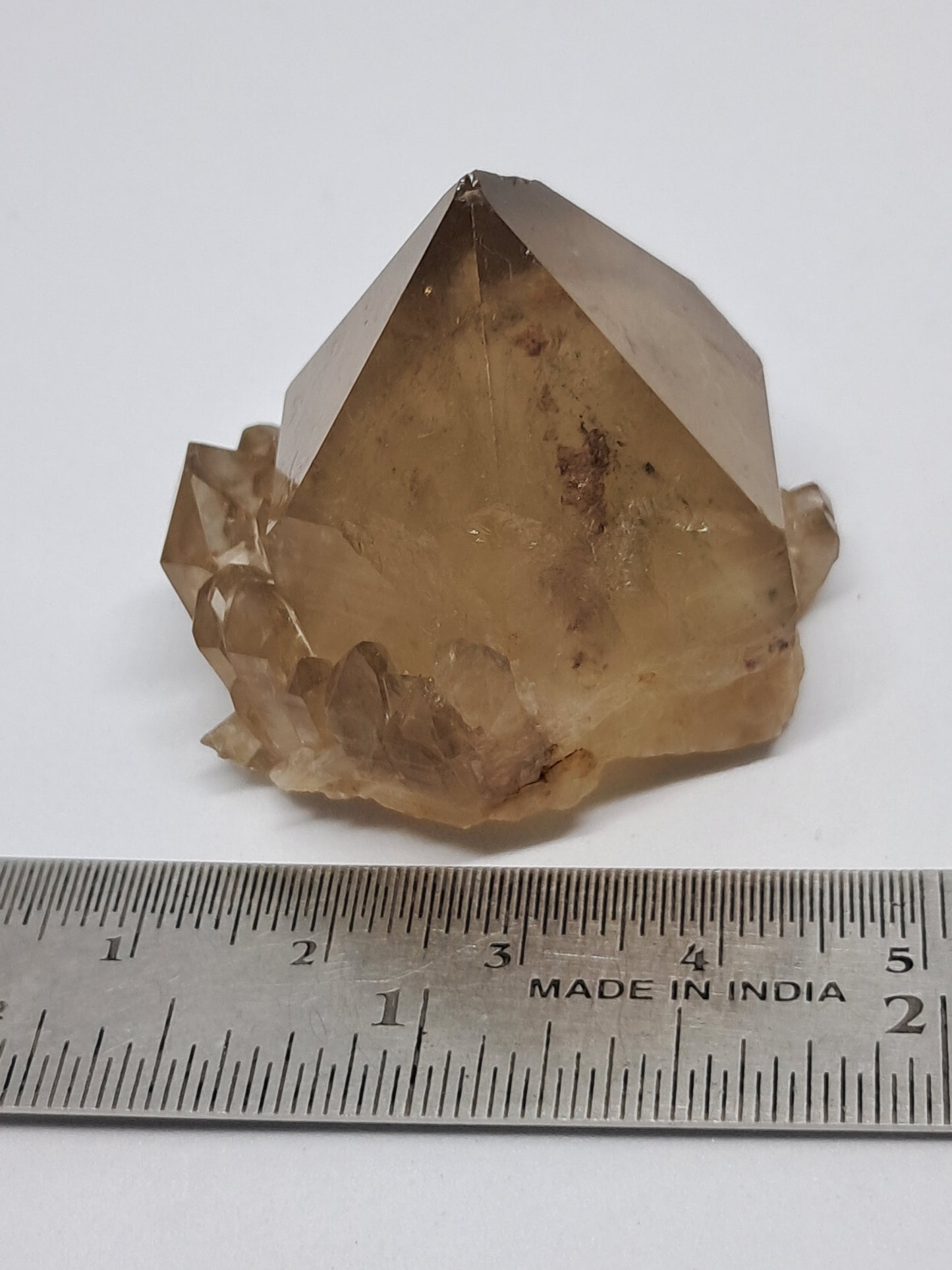 Natural Citrine "Kundalini" with Phantom (Democratic Republic of Congo) Crystal Point | Mineral Specimen #CTN10